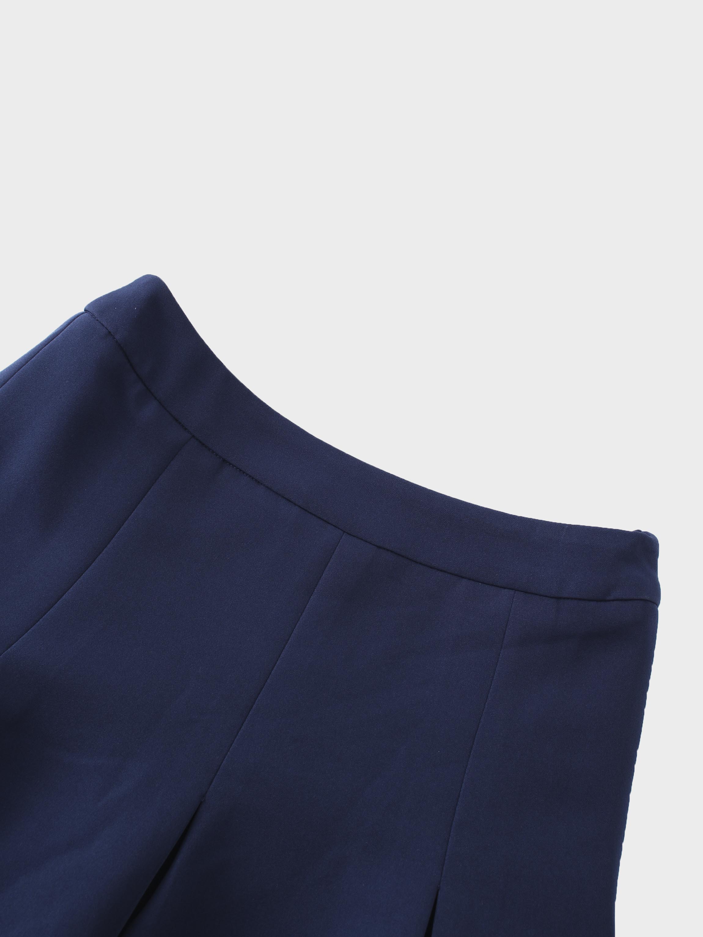 The Celina Pleat Skirt-Navy