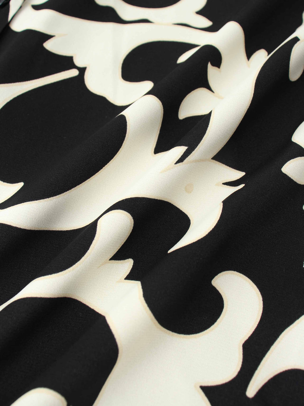 Long Button Down Shirtdress-Black/White Floral