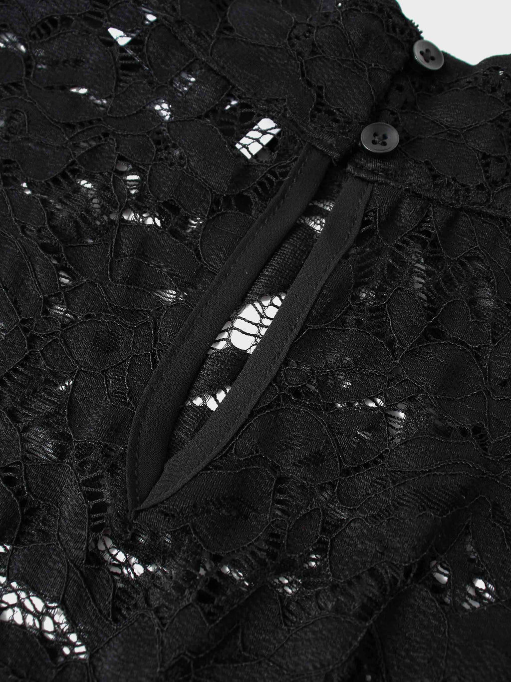 Lace Turtleneck-Black