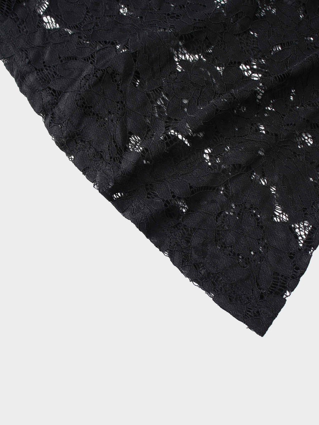 Lace Turtleneck-Black