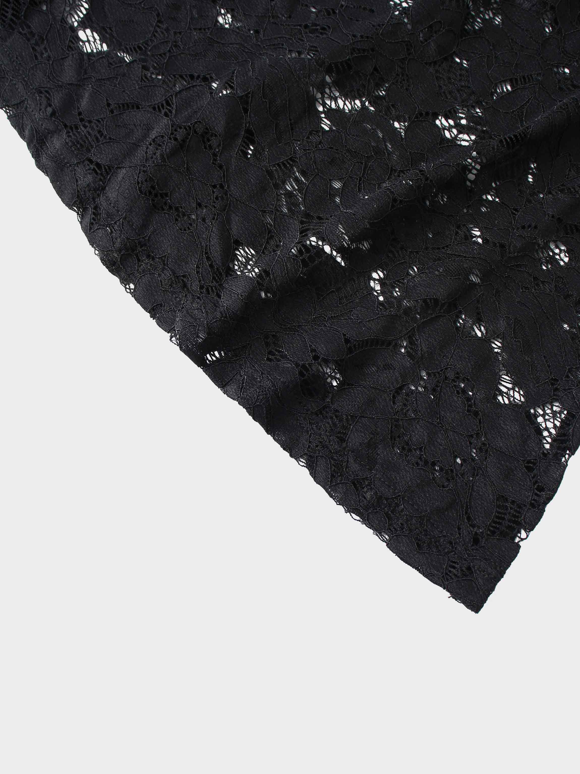 Lace Turtleneck-Black