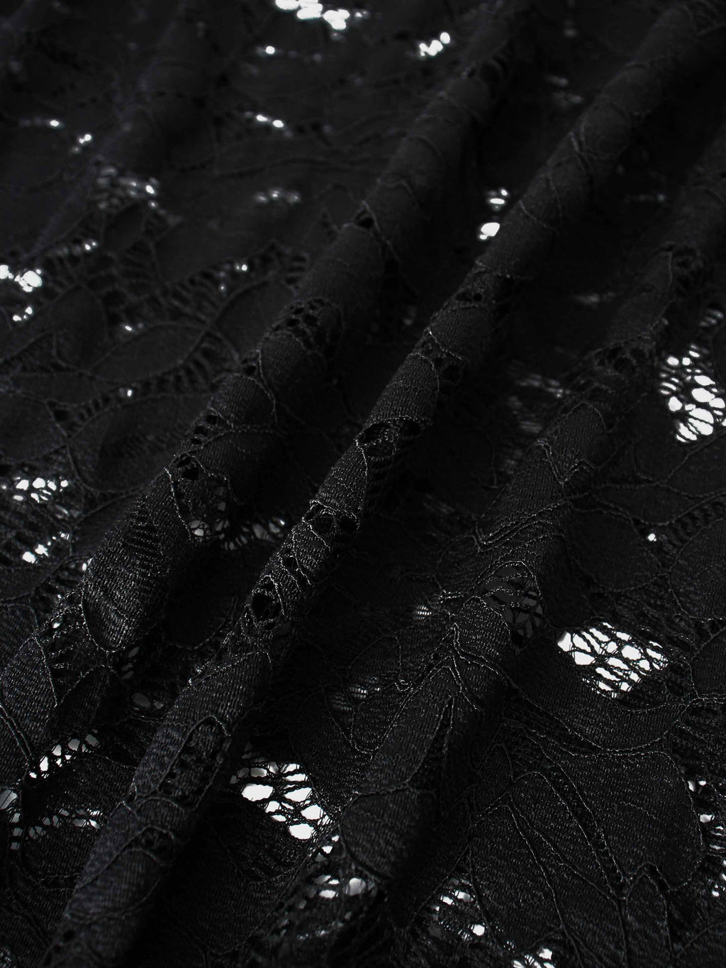 Lace Turtleneck-Black