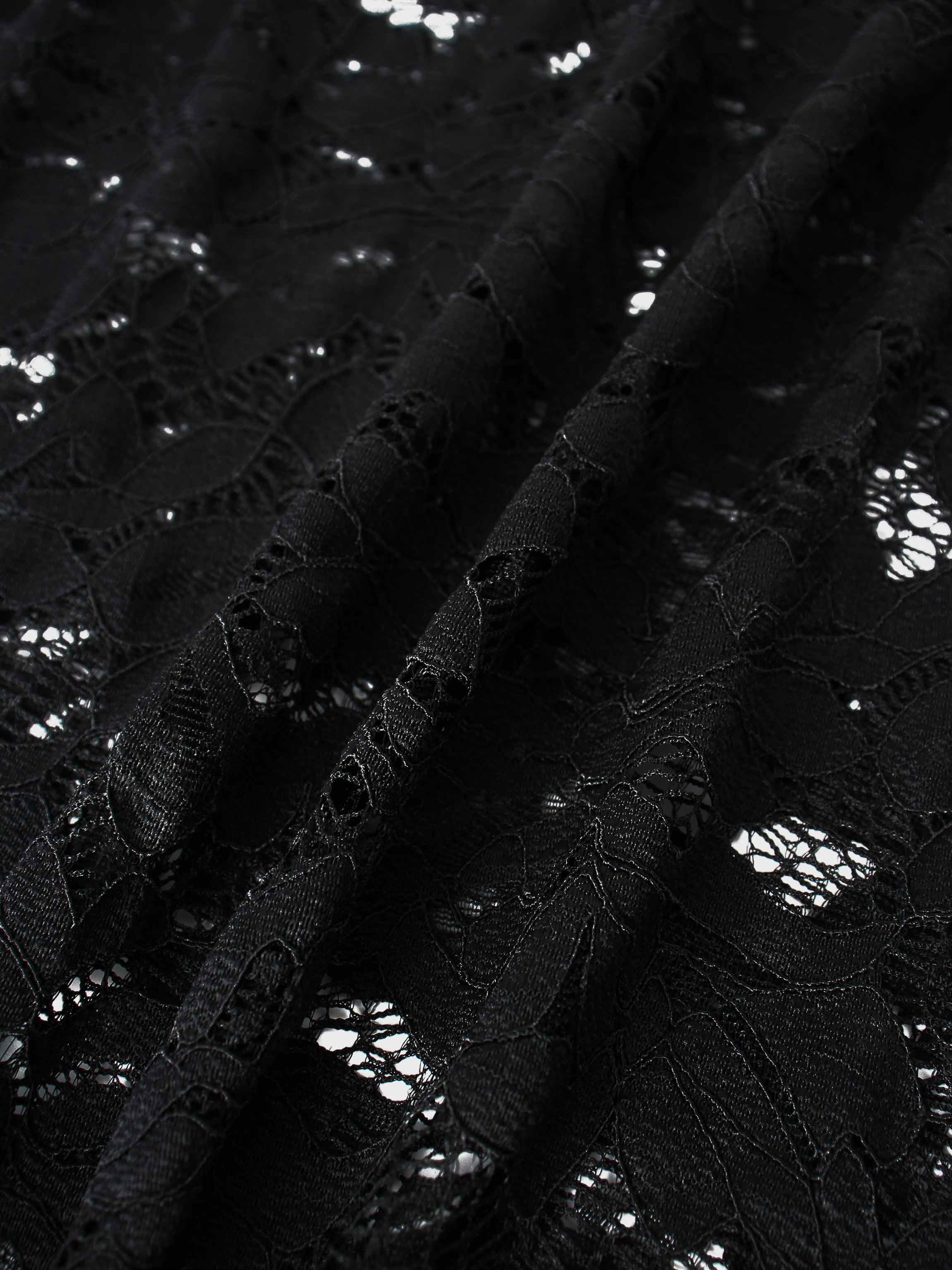 Lace Turtleneck-Black