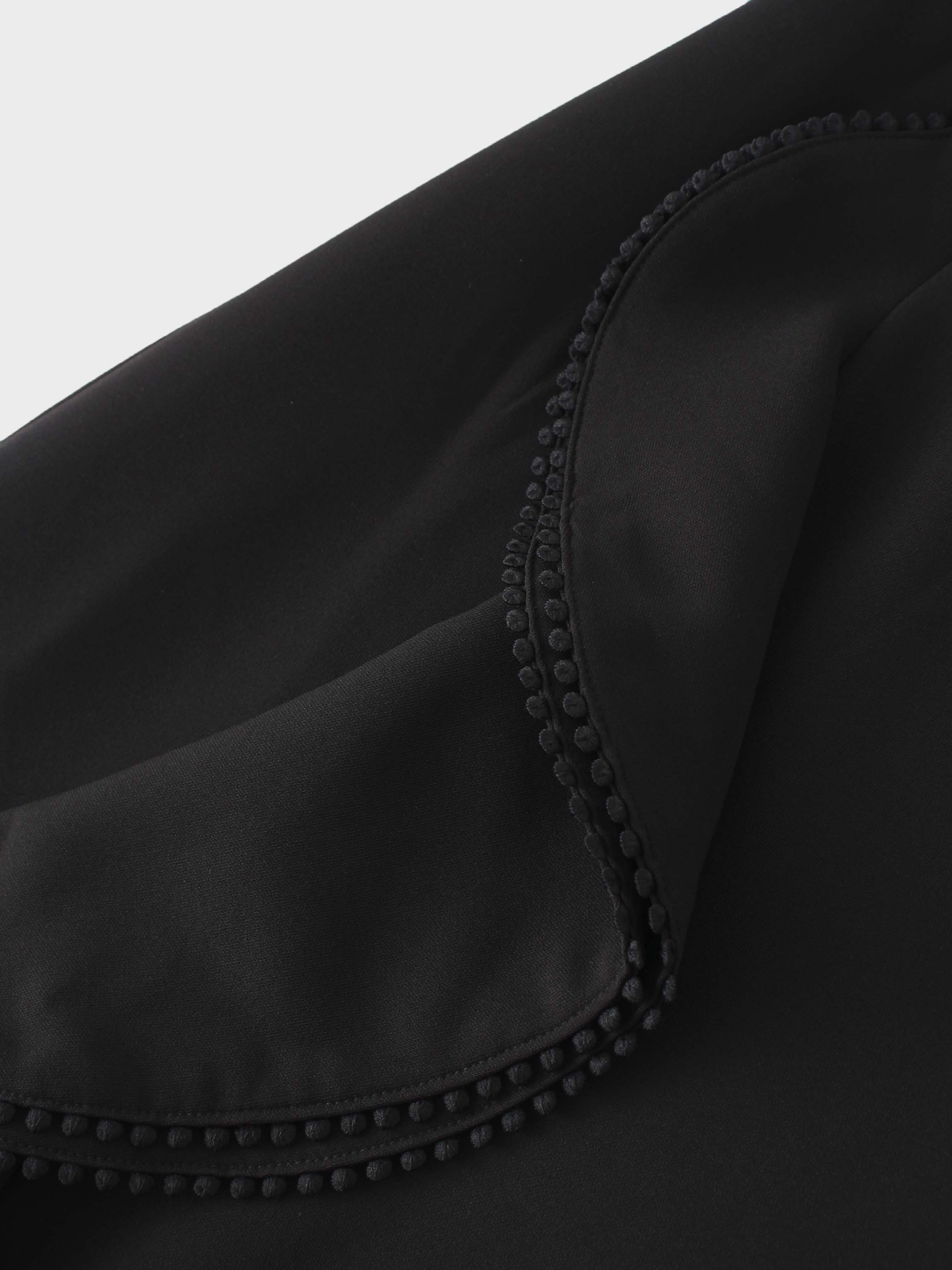 Side Ruffle Skirt-Black