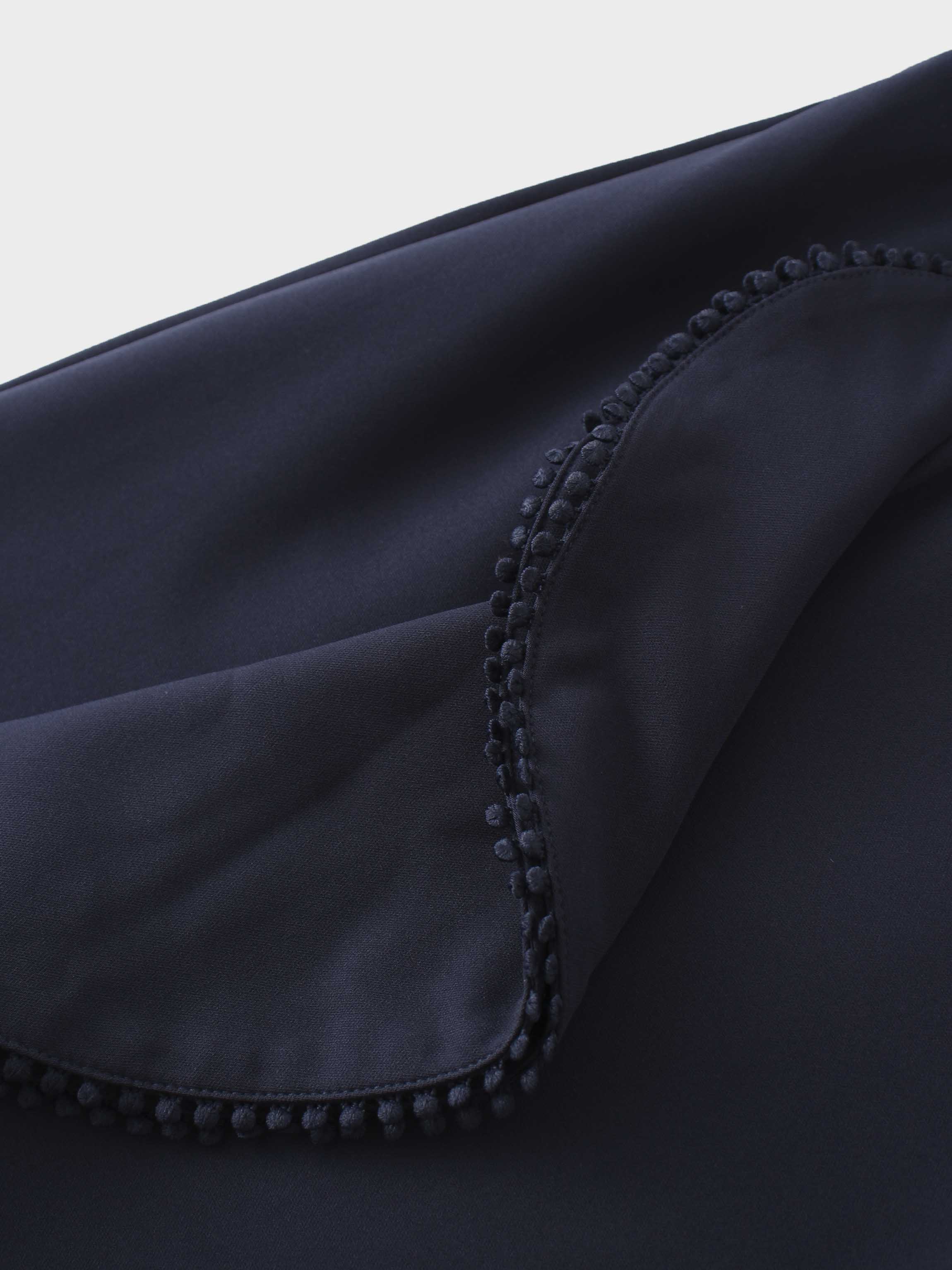 Side Ruffle Skirt-Navy