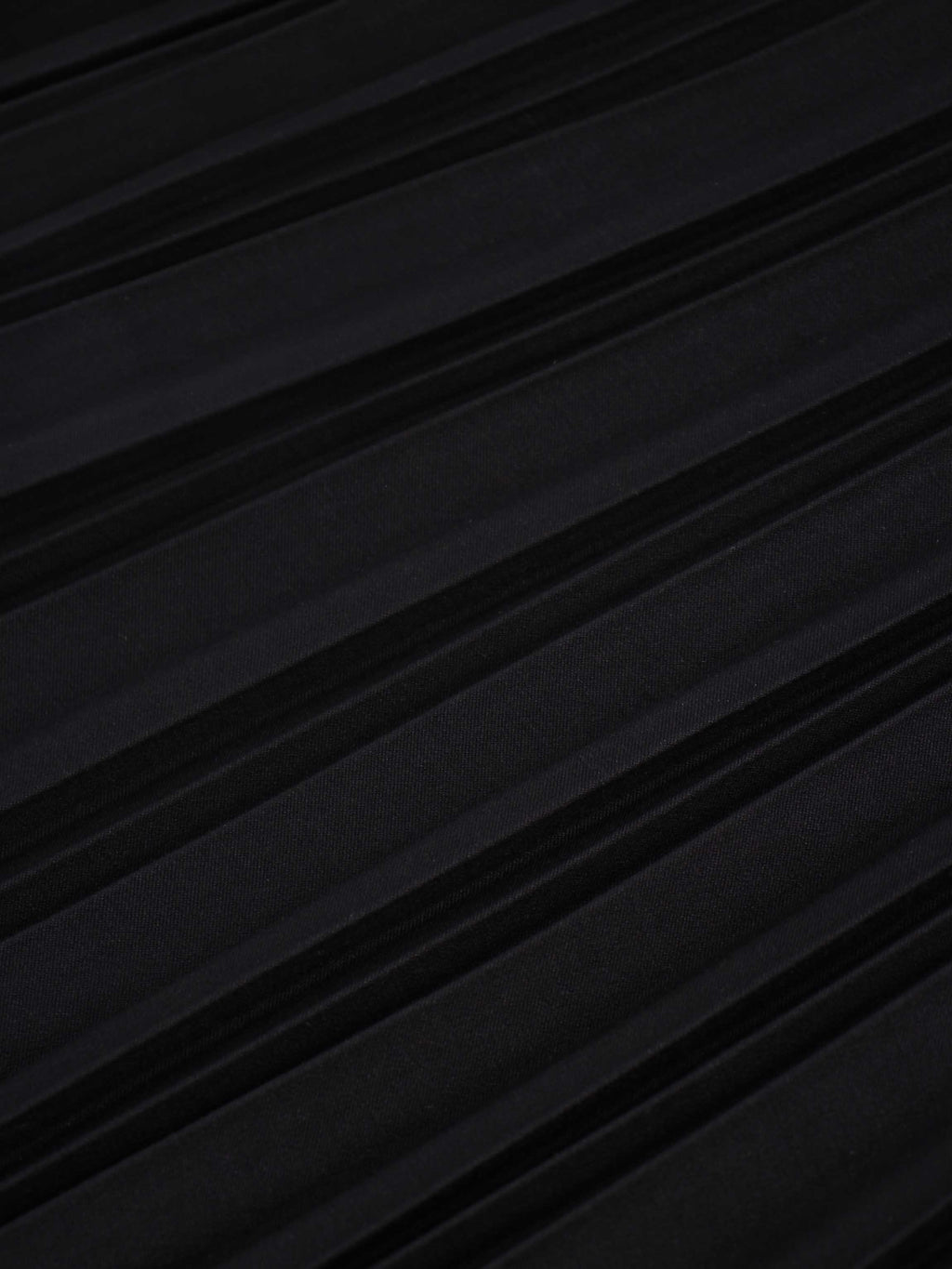 Denim Pleated Skirt-Black