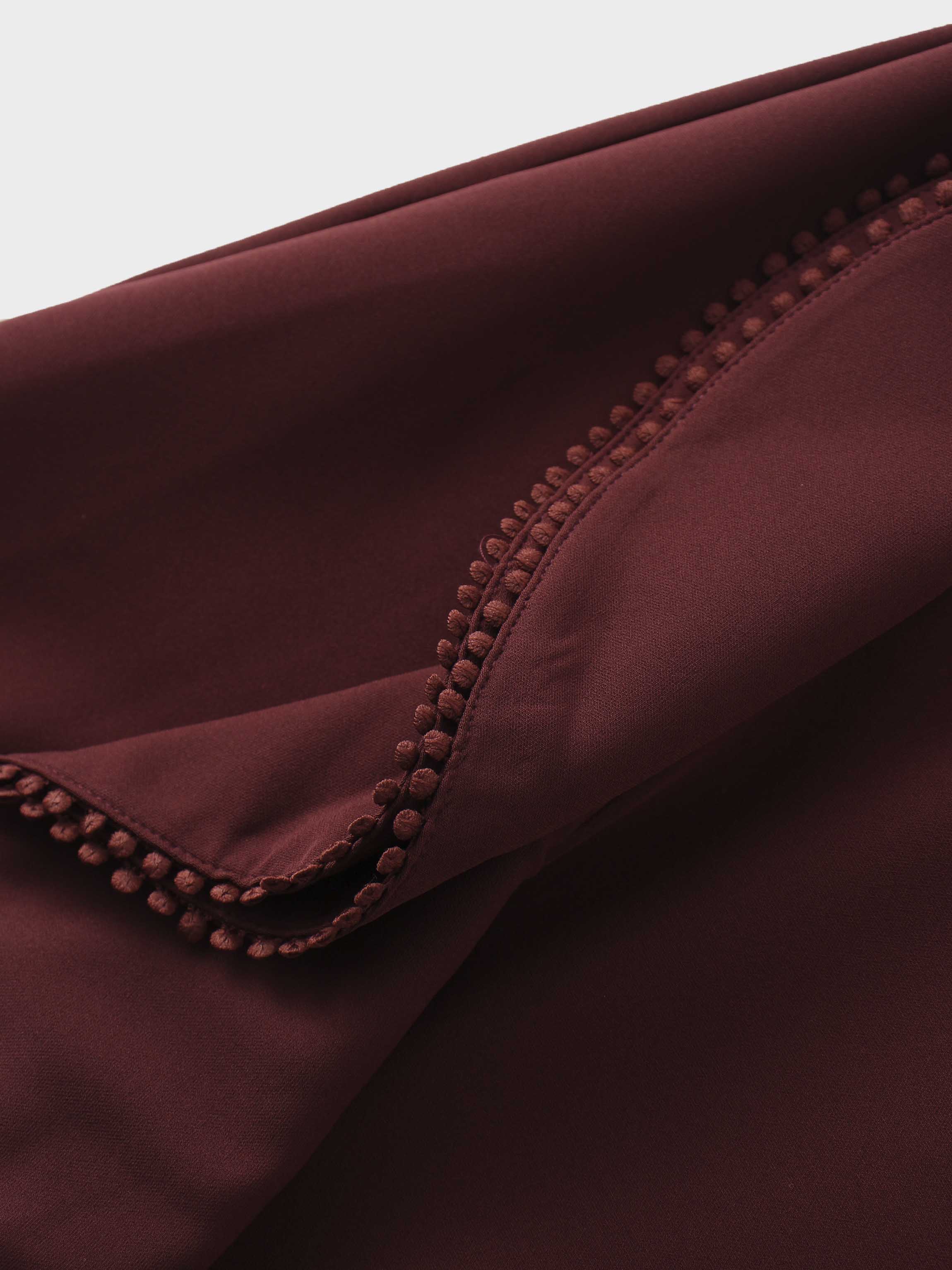 Side Ruffle Skirt-Burgundy