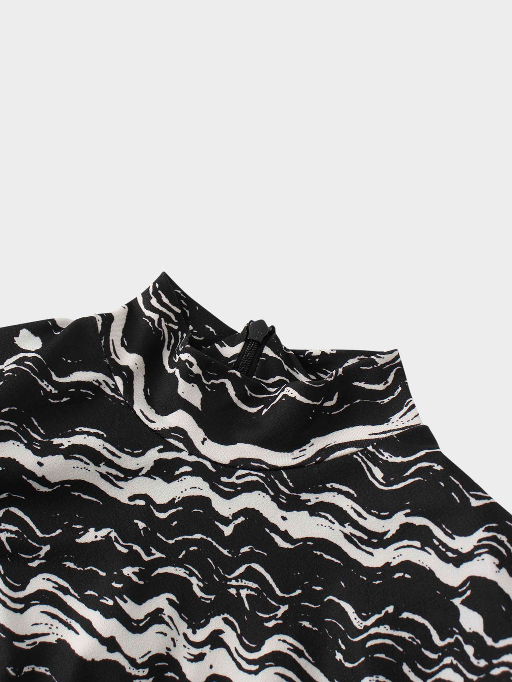 Pleat Bottom Stretch Maxi Dress-Black/White