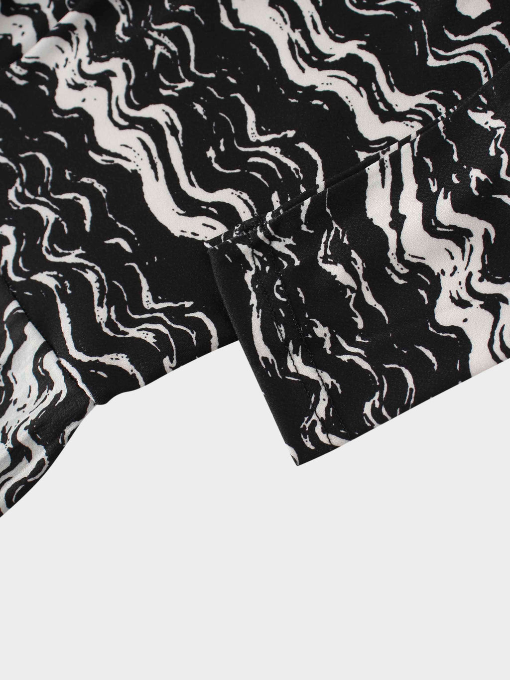 Pleat Bottom Stretch Maxi Dress-Black/White