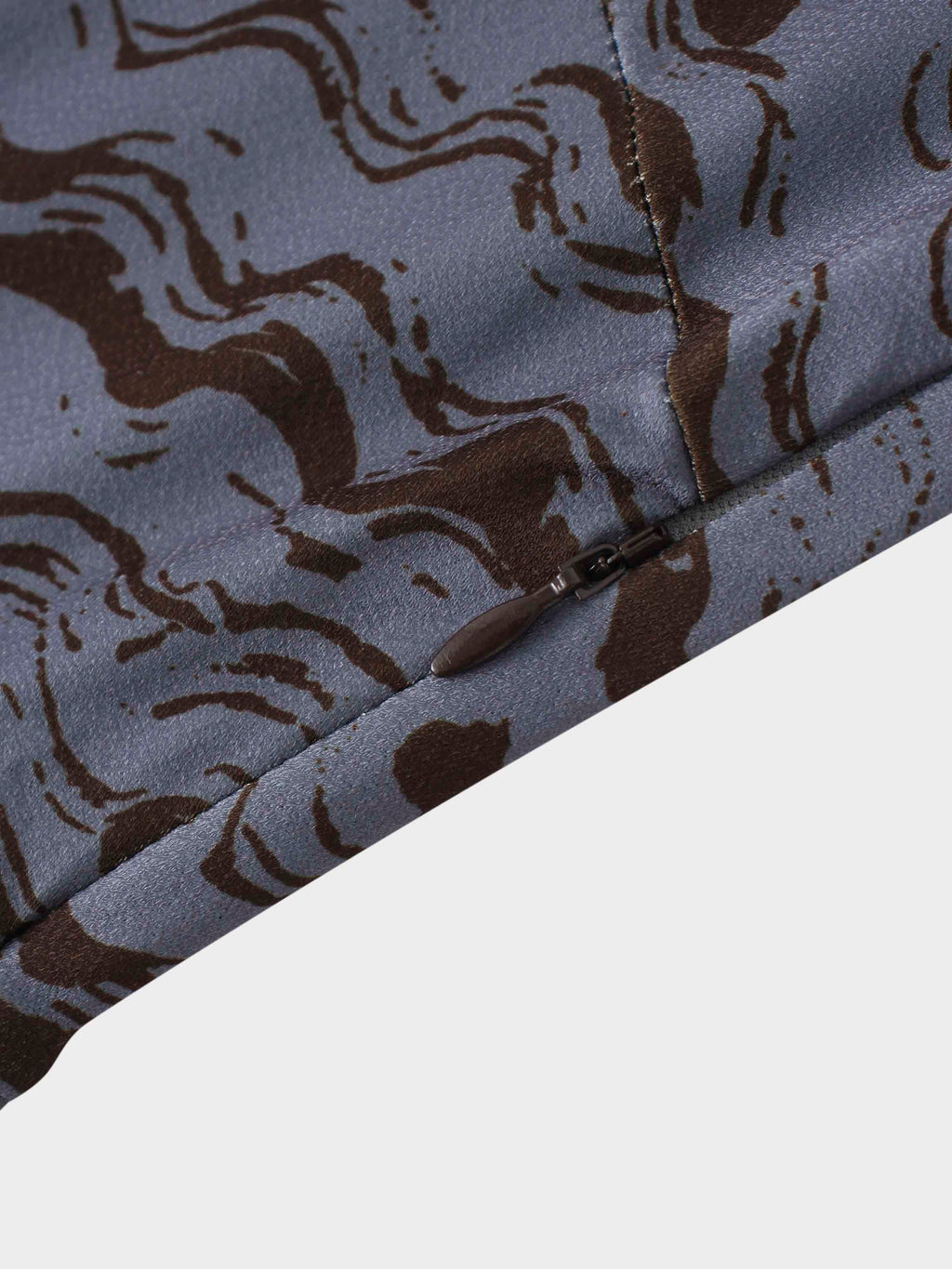 Pleat Bottom Stretch Maxi Dress-Grey/Brown