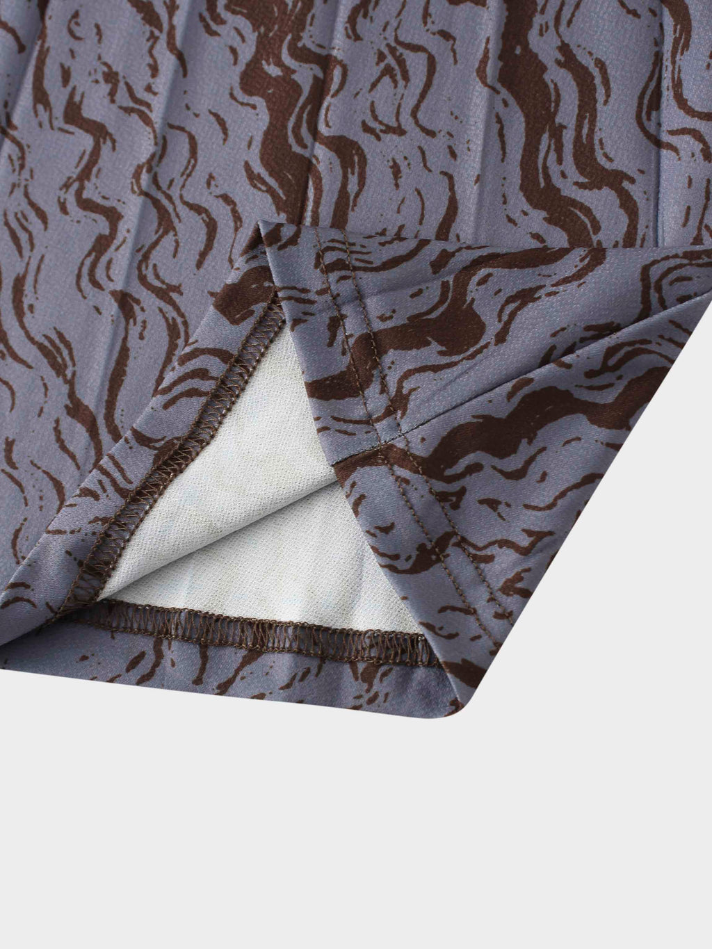 Pleat Bottom Stretch Maxi Dress-Grey/Brown