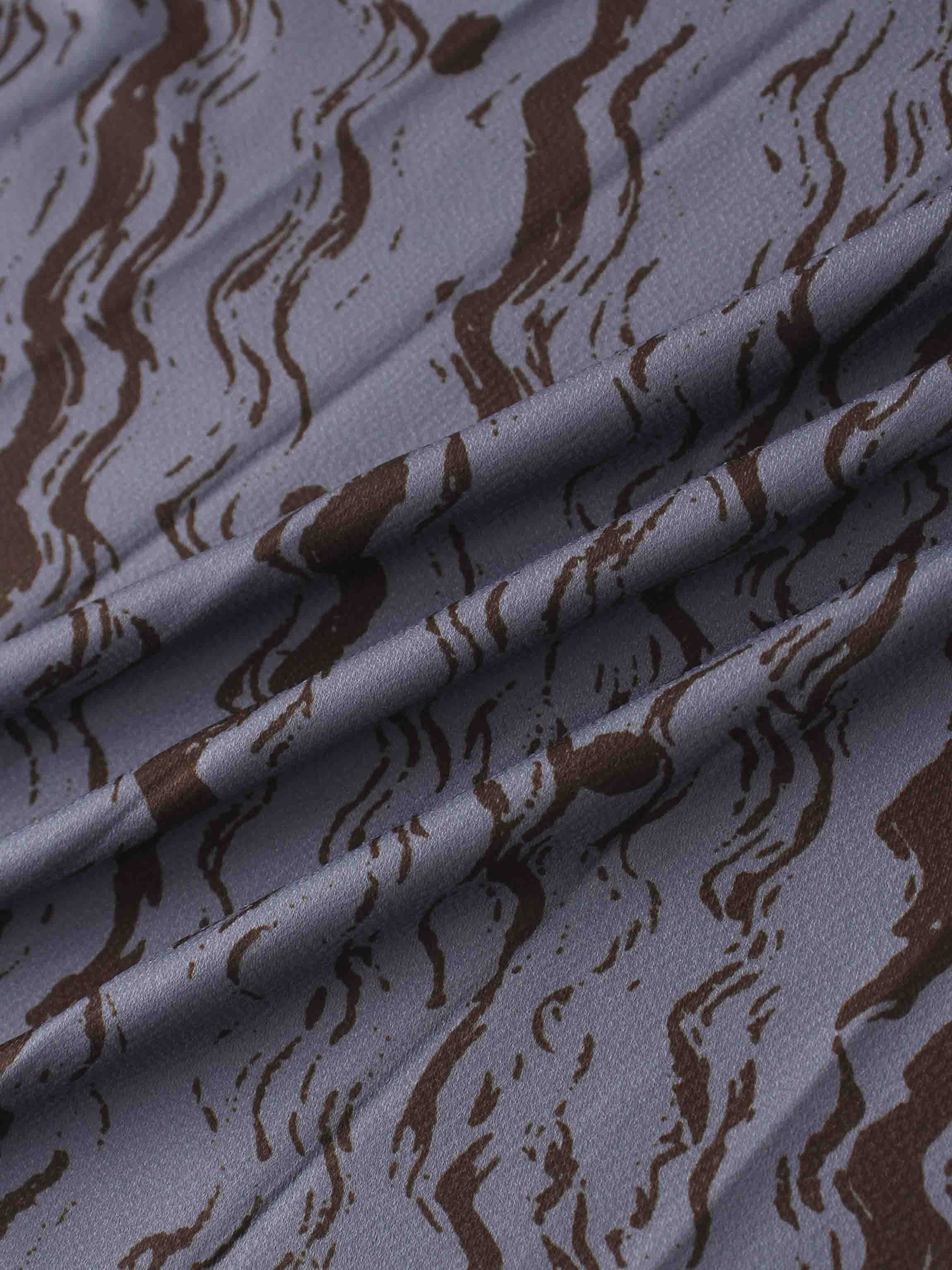 Pleat Bottom Stretch Maxi Dress-Grey/Brown