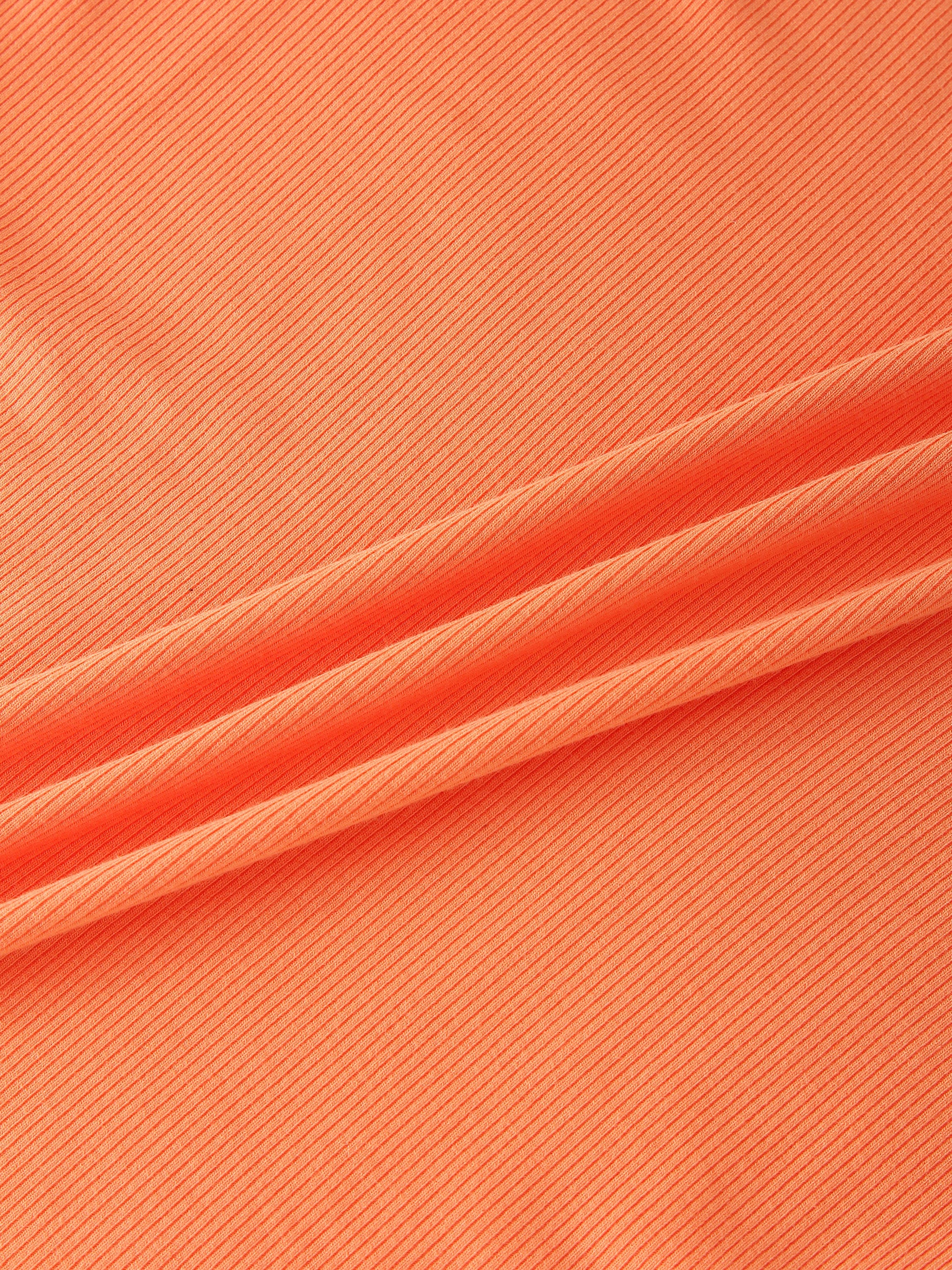 CLASSIC RIBBED CREW TEE LS-ORANGE