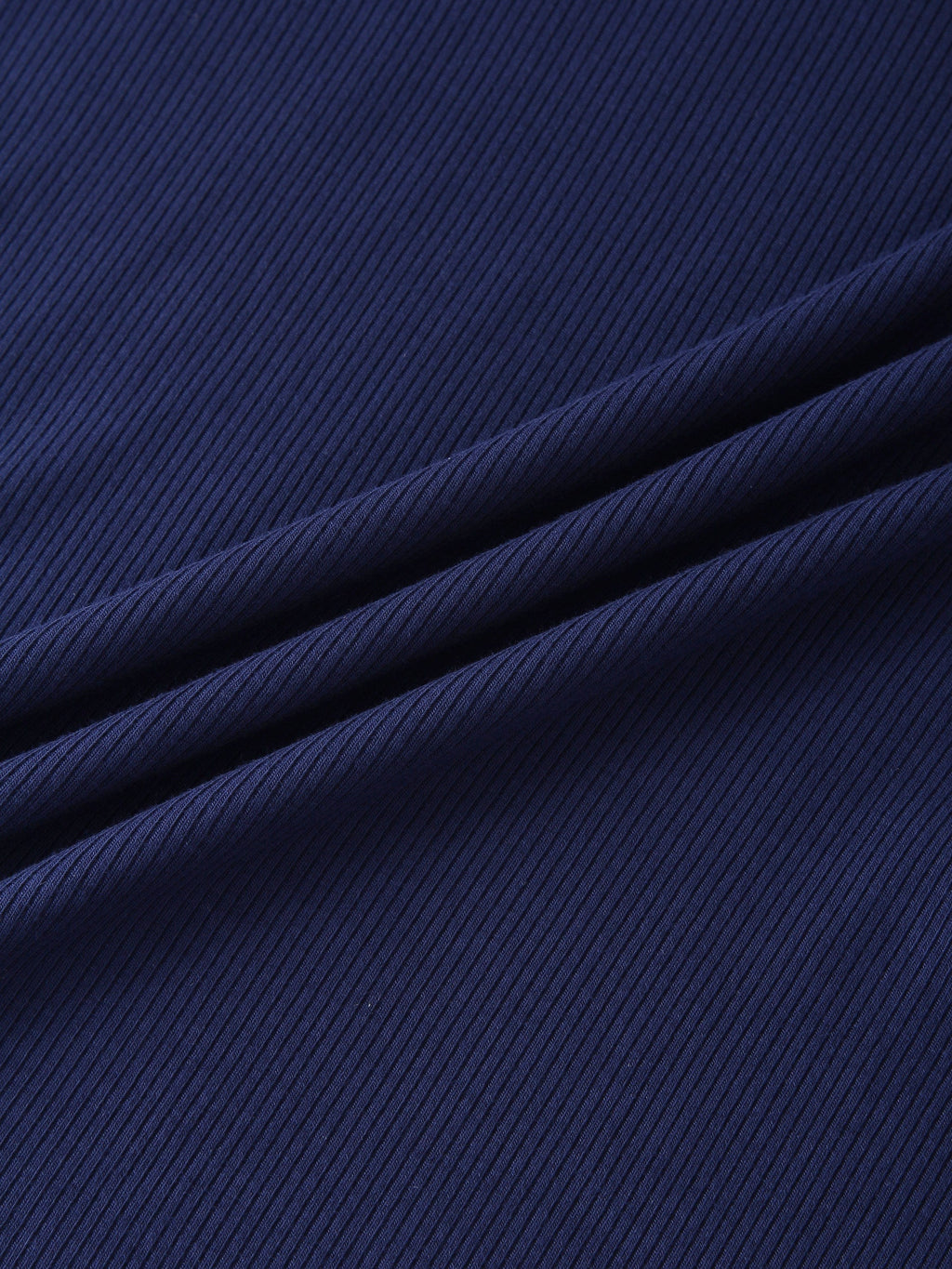 CLASSIC RIBBED CREW TEE LS-NAVY
