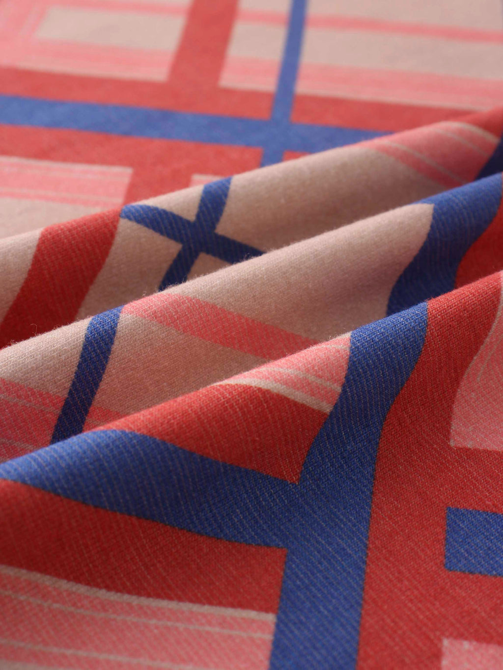 Printed Collar Snap Tee-Mix Plaid