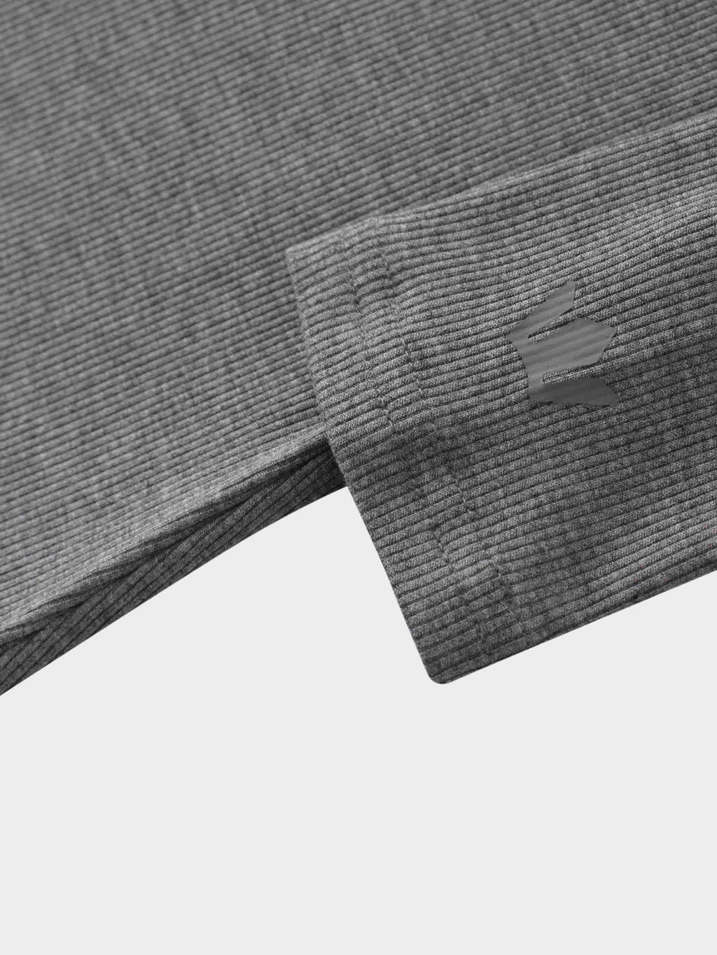 RIBBED HIGH V LS-GREY