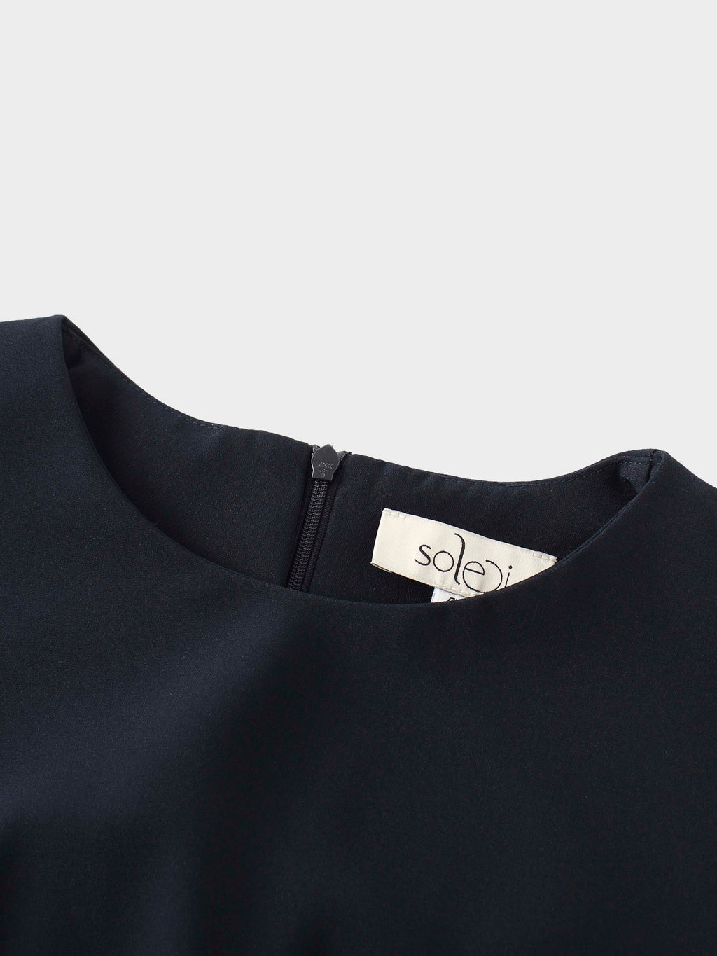 Crepe Slip Dress-Navy