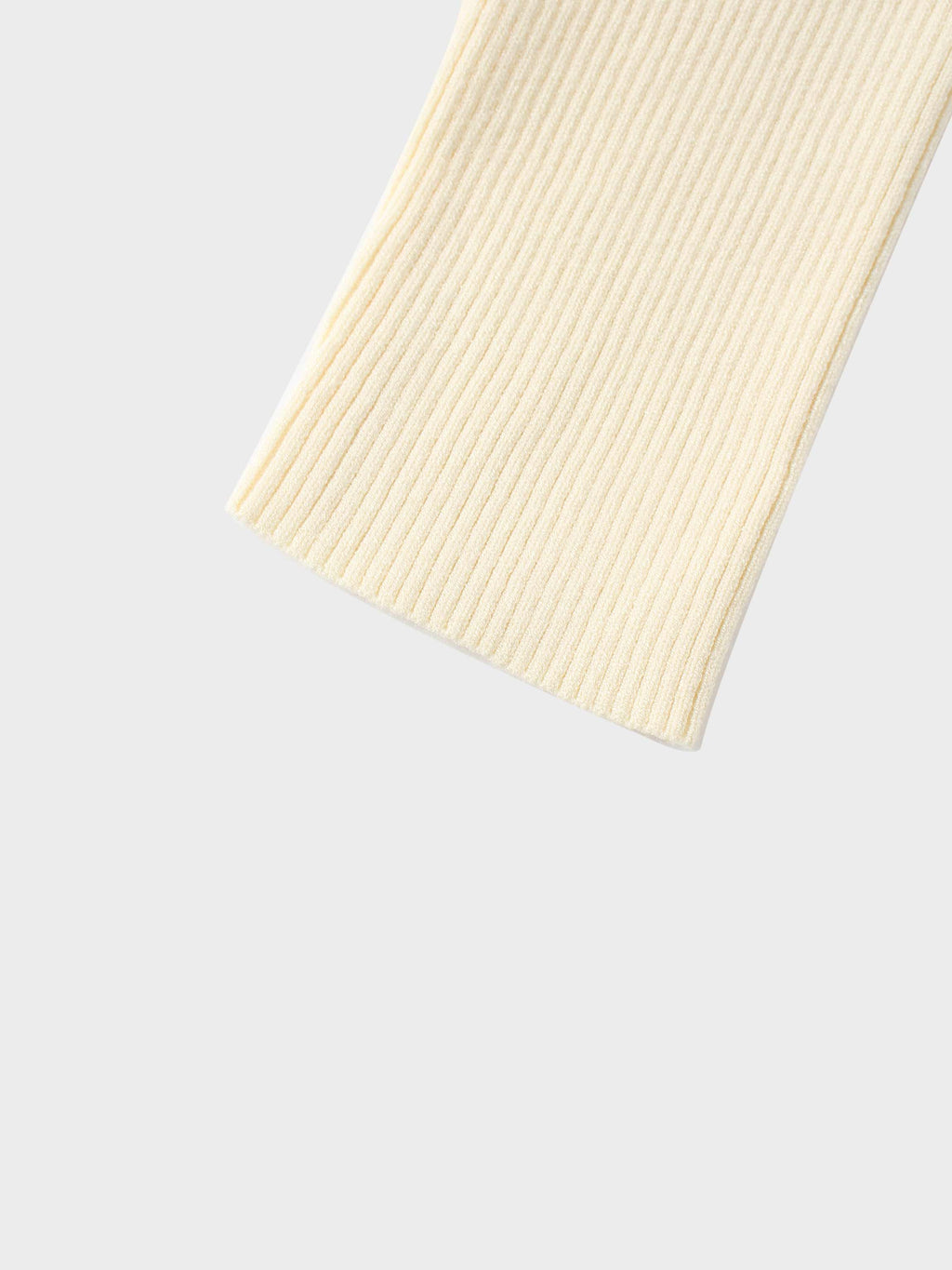 Knit Ribbed Turtleneck-Ivory