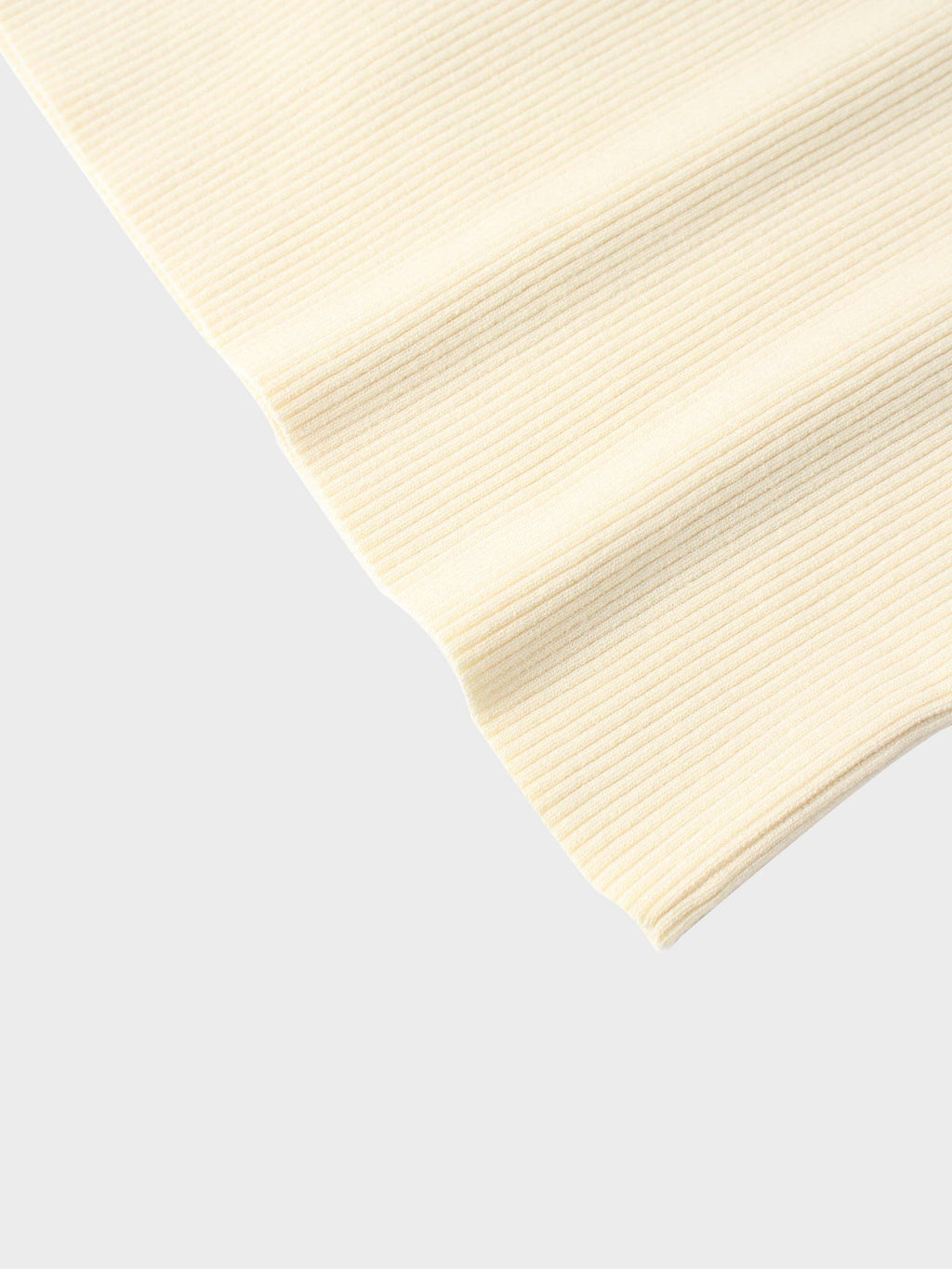 Knit Ribbed Turtleneck-Ivory