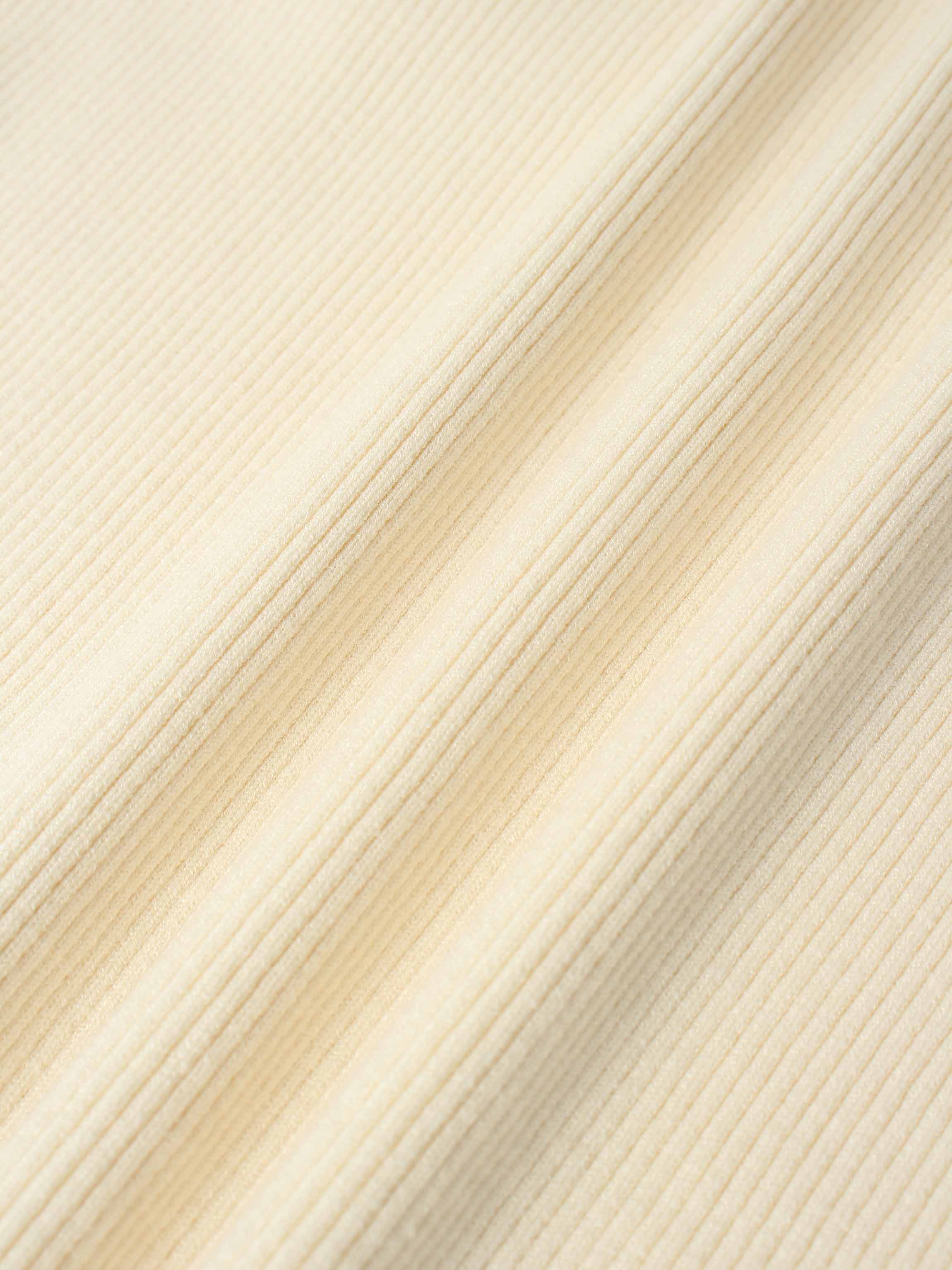 Knit Ribbed Turtleneck-Ivory