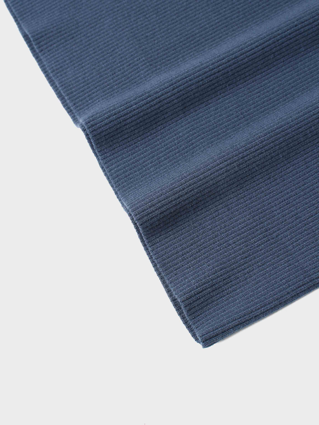 Knit Ribbed Turtleneck-True Blue