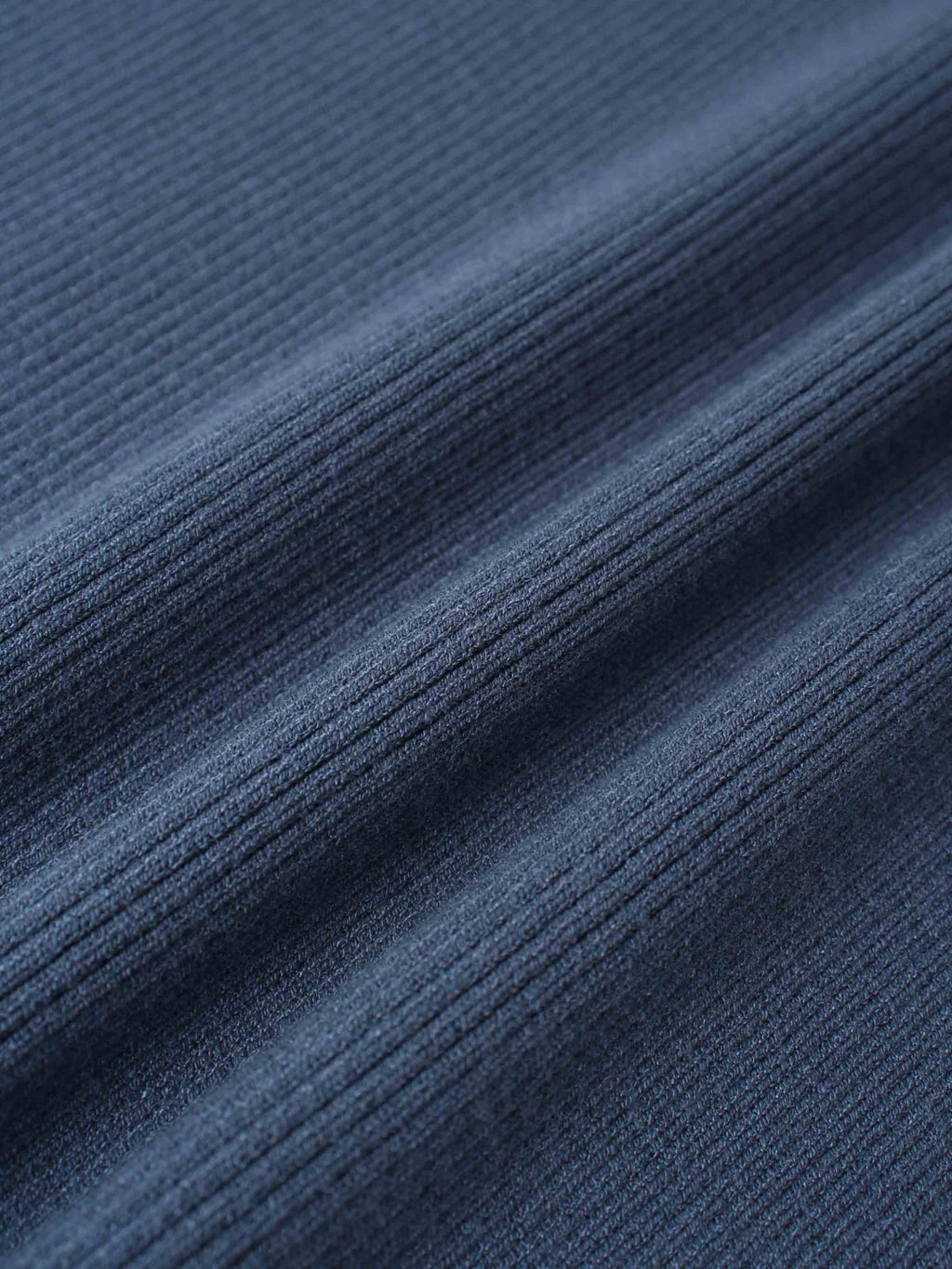 Knit Ribbed Turtleneck-True Blue