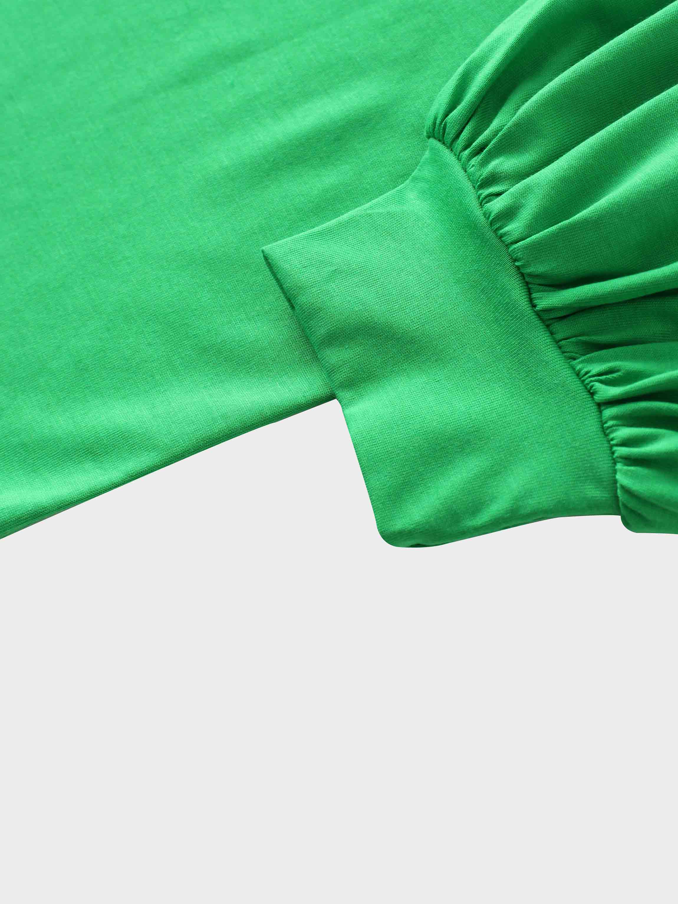 Bubble Sleeve T-Shirt-Kelly Green