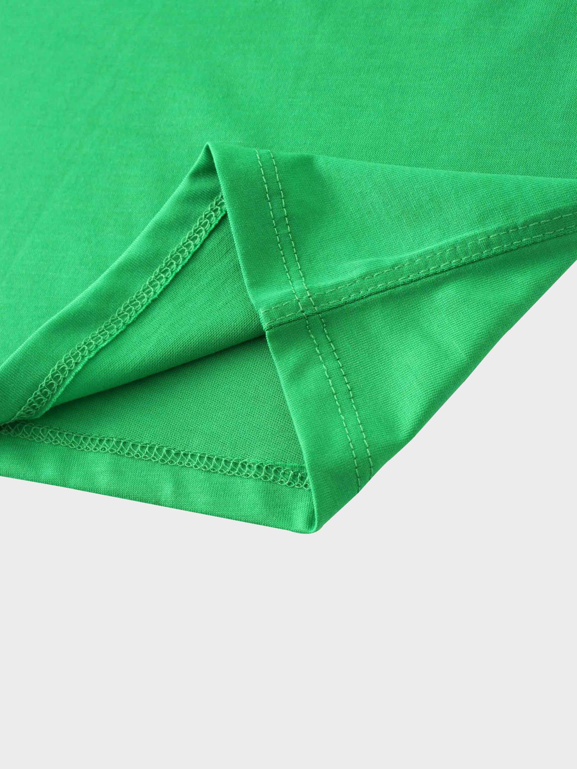 Bubble Sleeve T-Shirt-Kelly Green