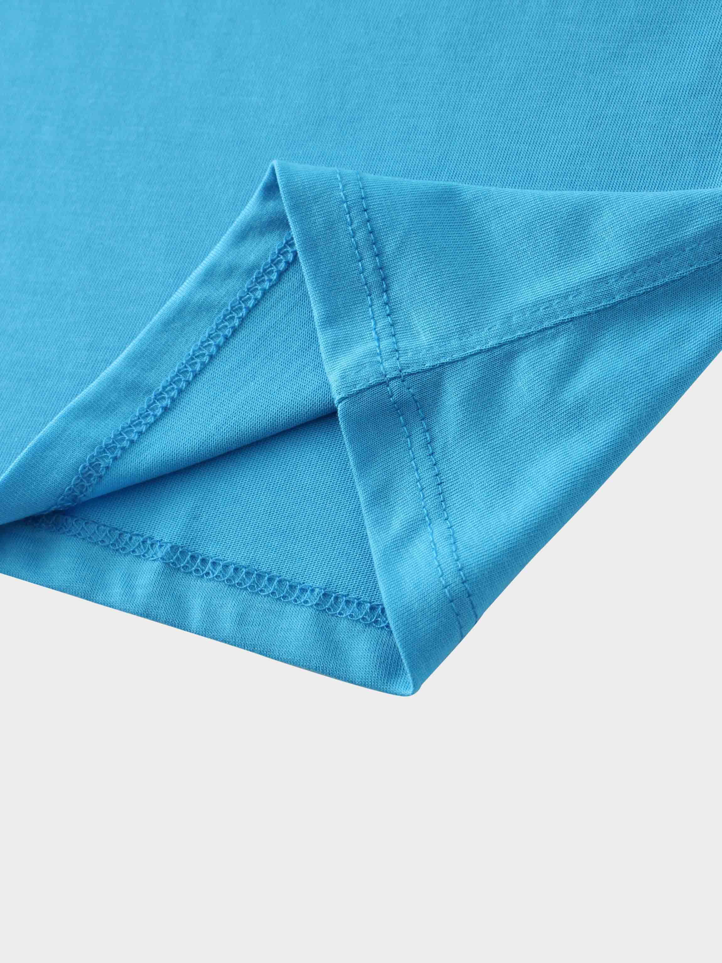 Bubble Sleeve T-Shirt-Sky Blue