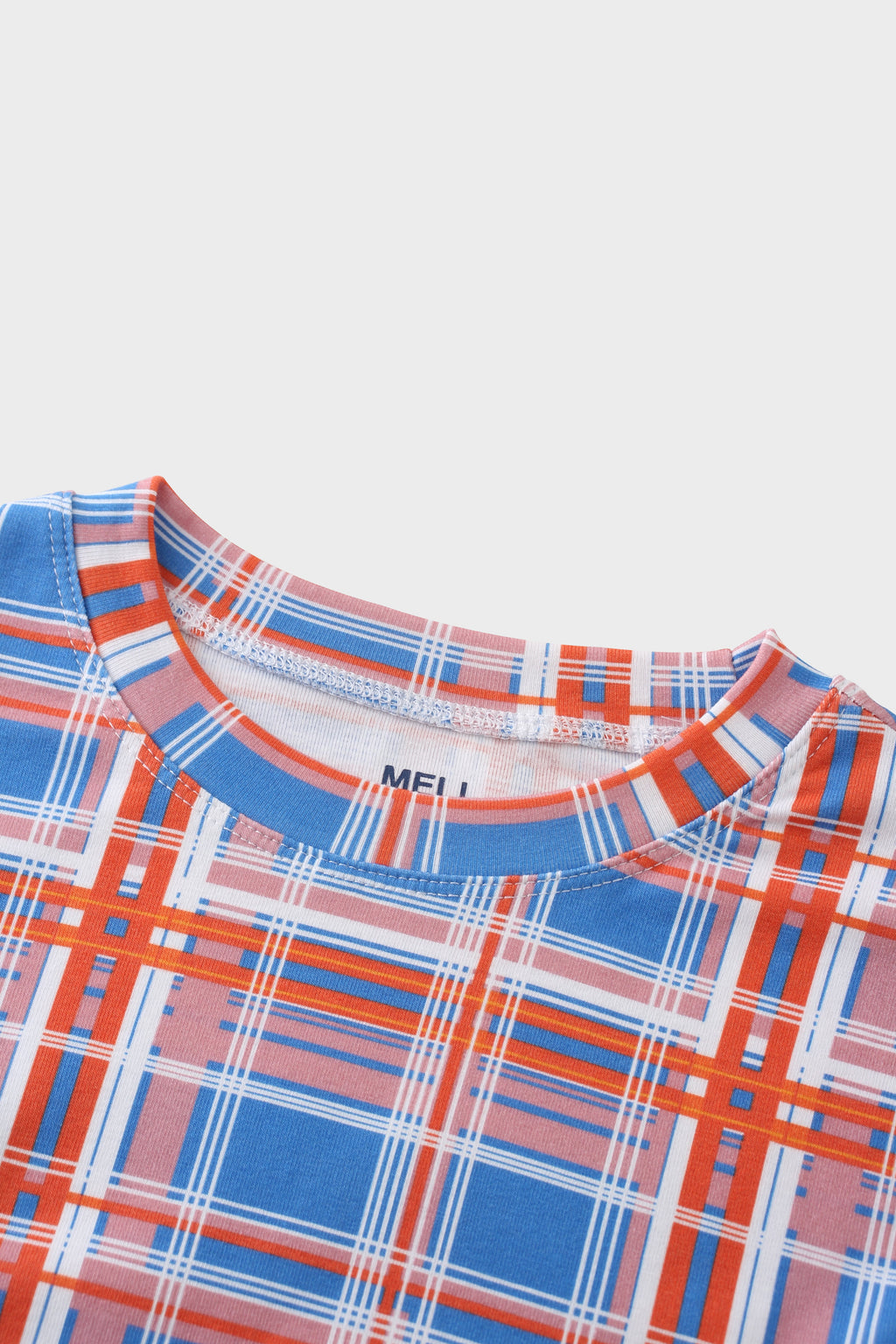 Basic Printed T-shirt-Plaid