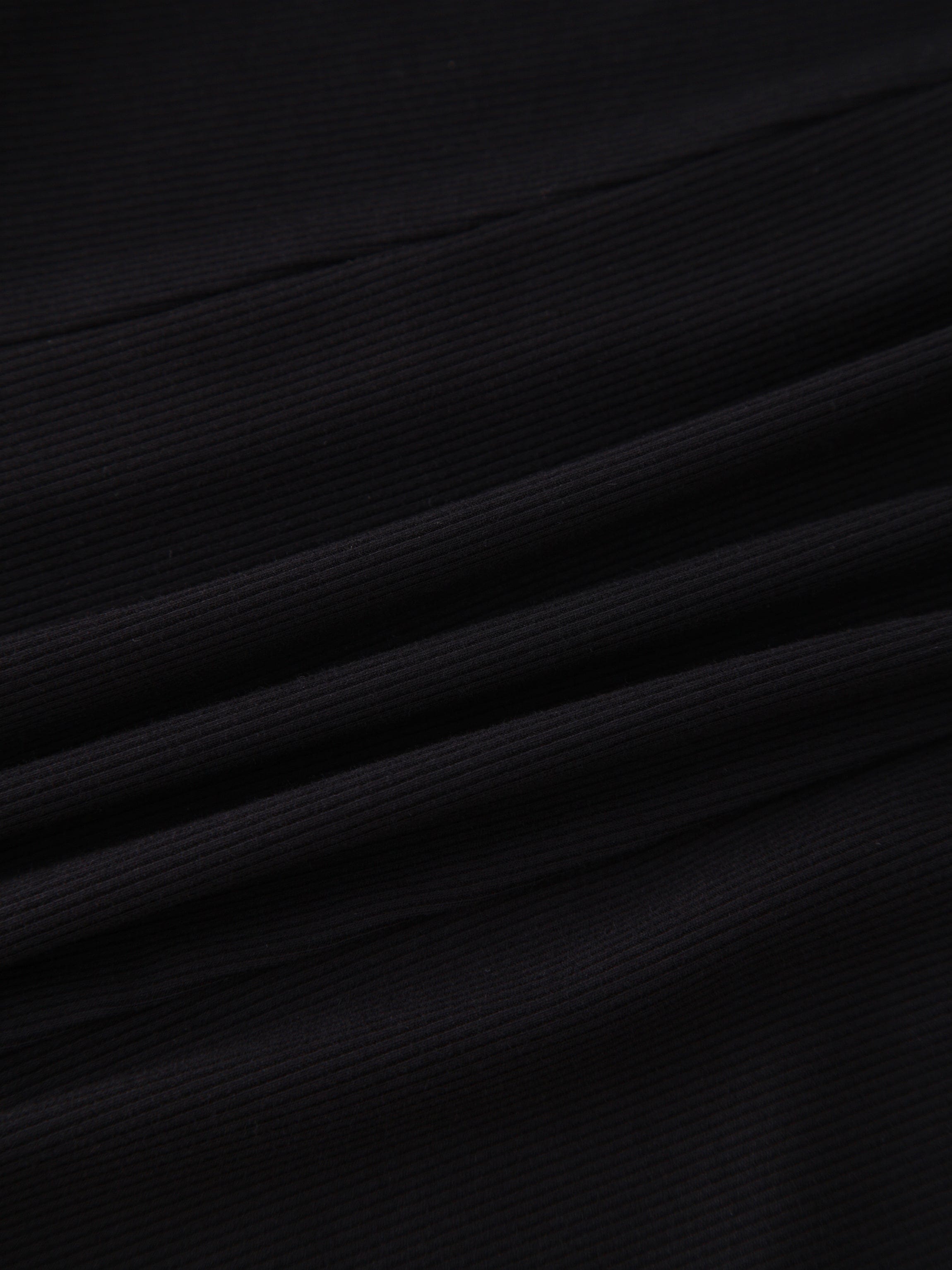 Panel Ribbed Skirt-Black