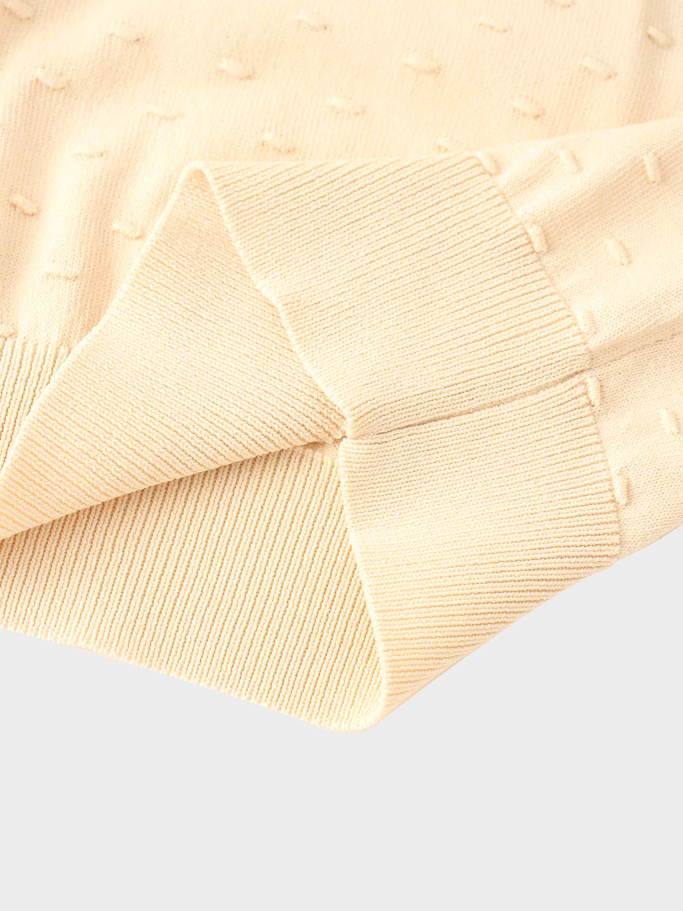 Crew Neck Pebbled Sweater-Bone