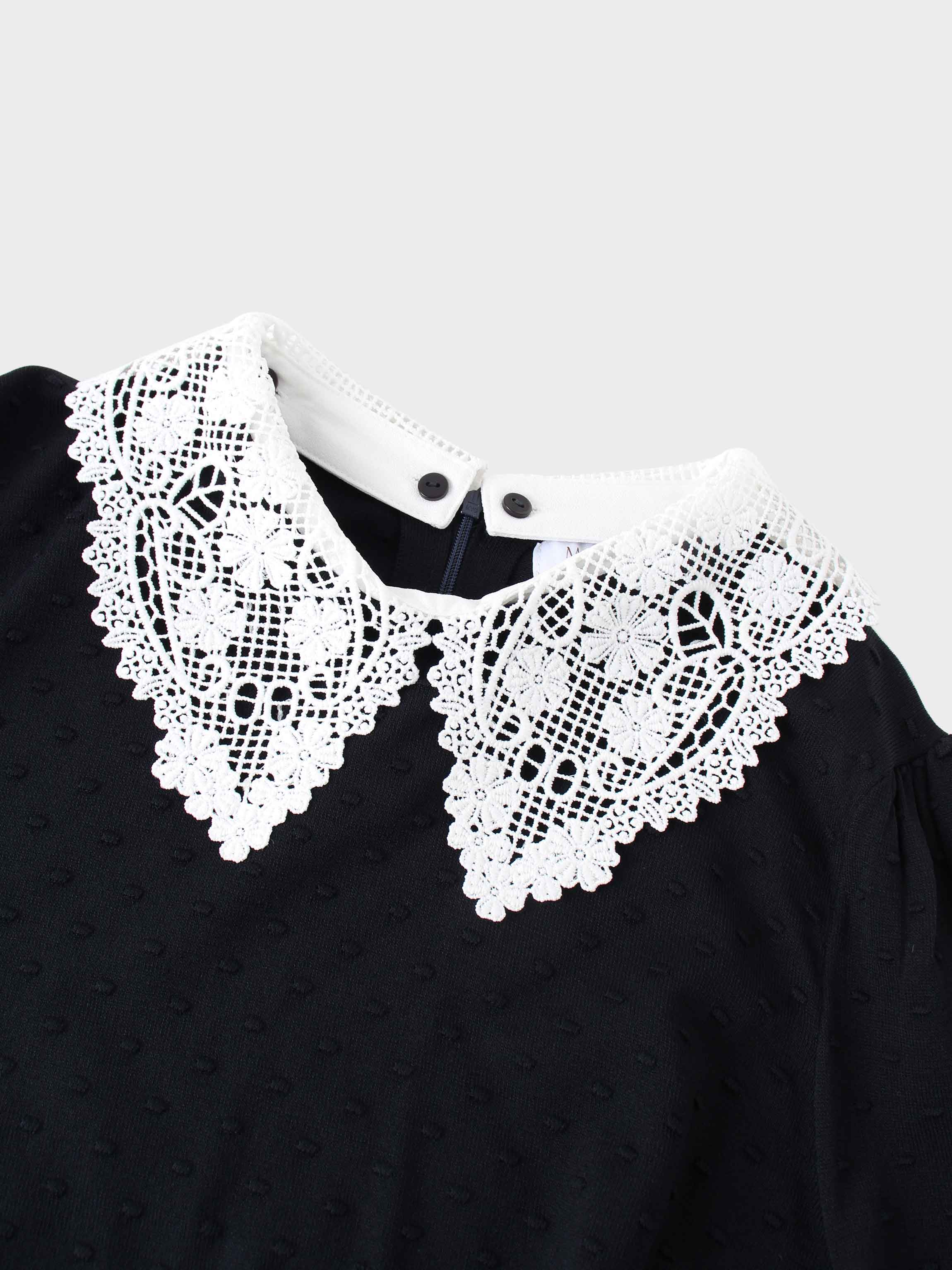 Crew Neck Pebbled Sweater-Navy