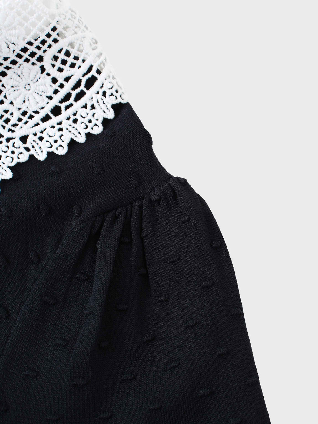 Crew Neck Pebbled Sweater-Navy