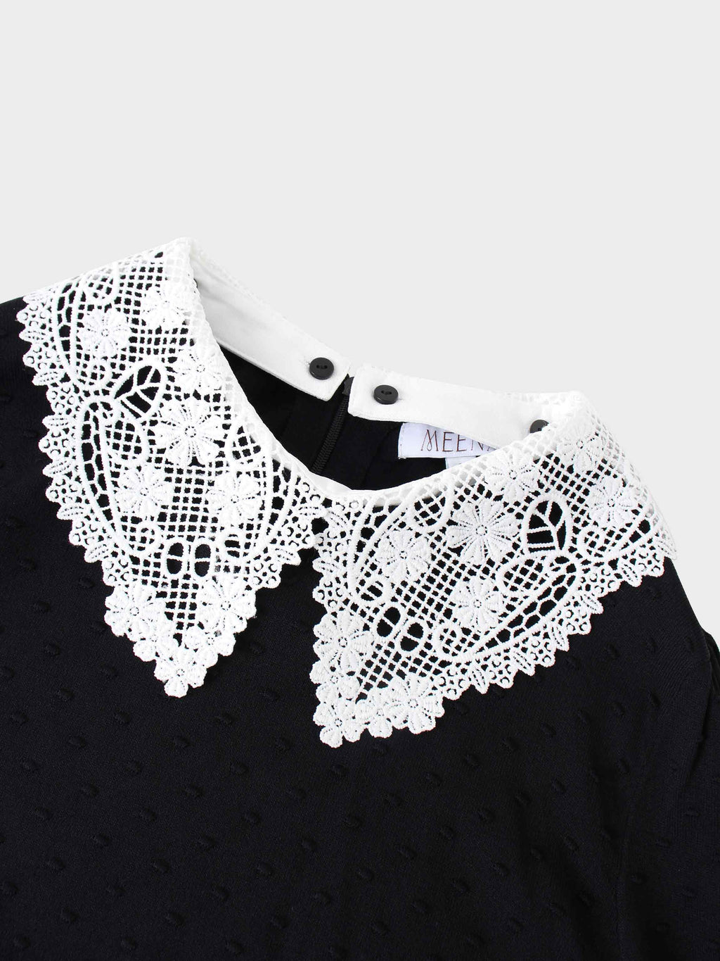 Crew Neck Pebbled Sweater-Black