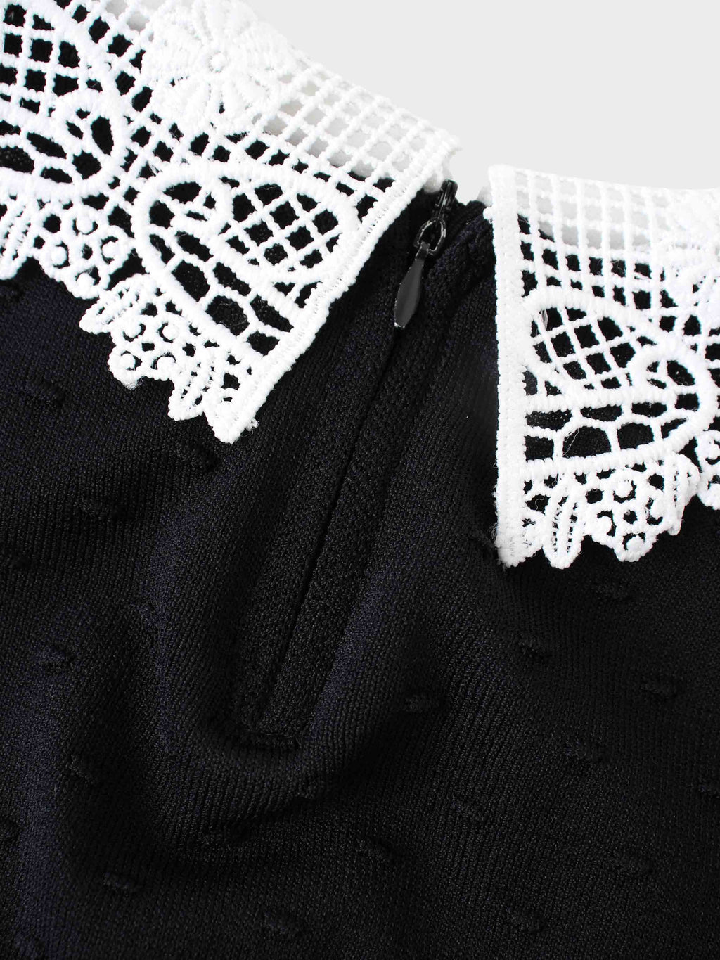 Crew Neck Pebbled Sweater-Black