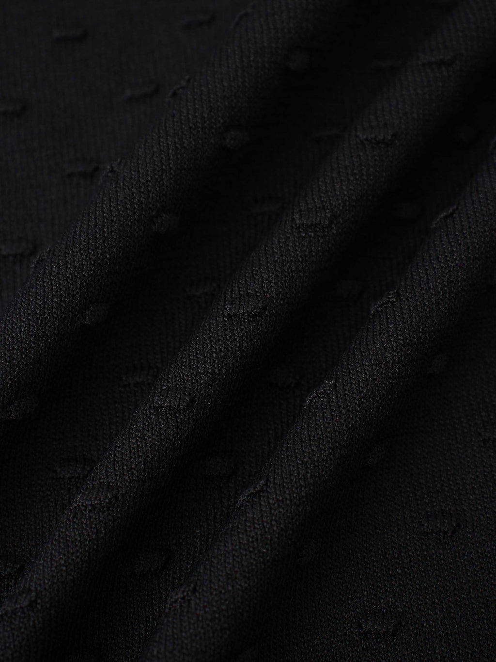 Crew Neck Pebbled Sweater-Black