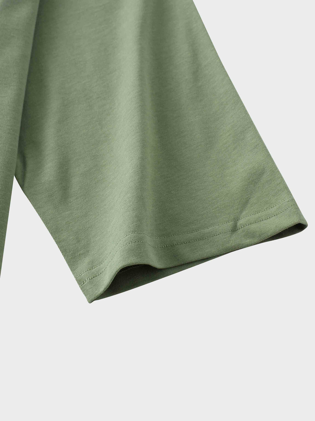 Oversized Boxy 3Q Sleeve Tee-Sage