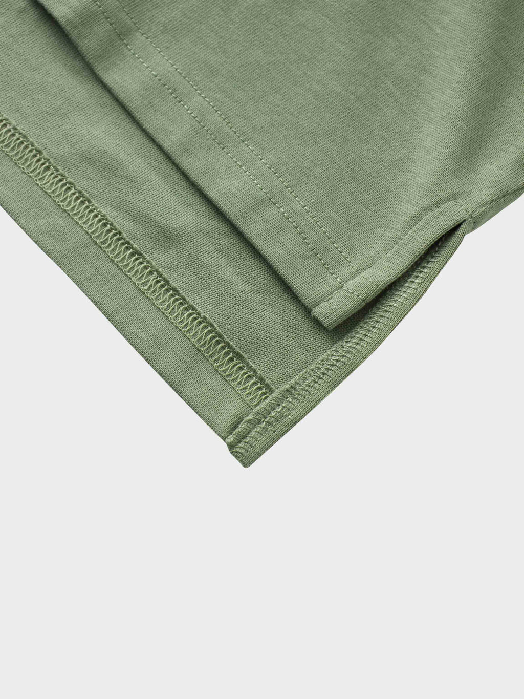 Oversized Boxy 3Q Sleeve Tee-Sage
