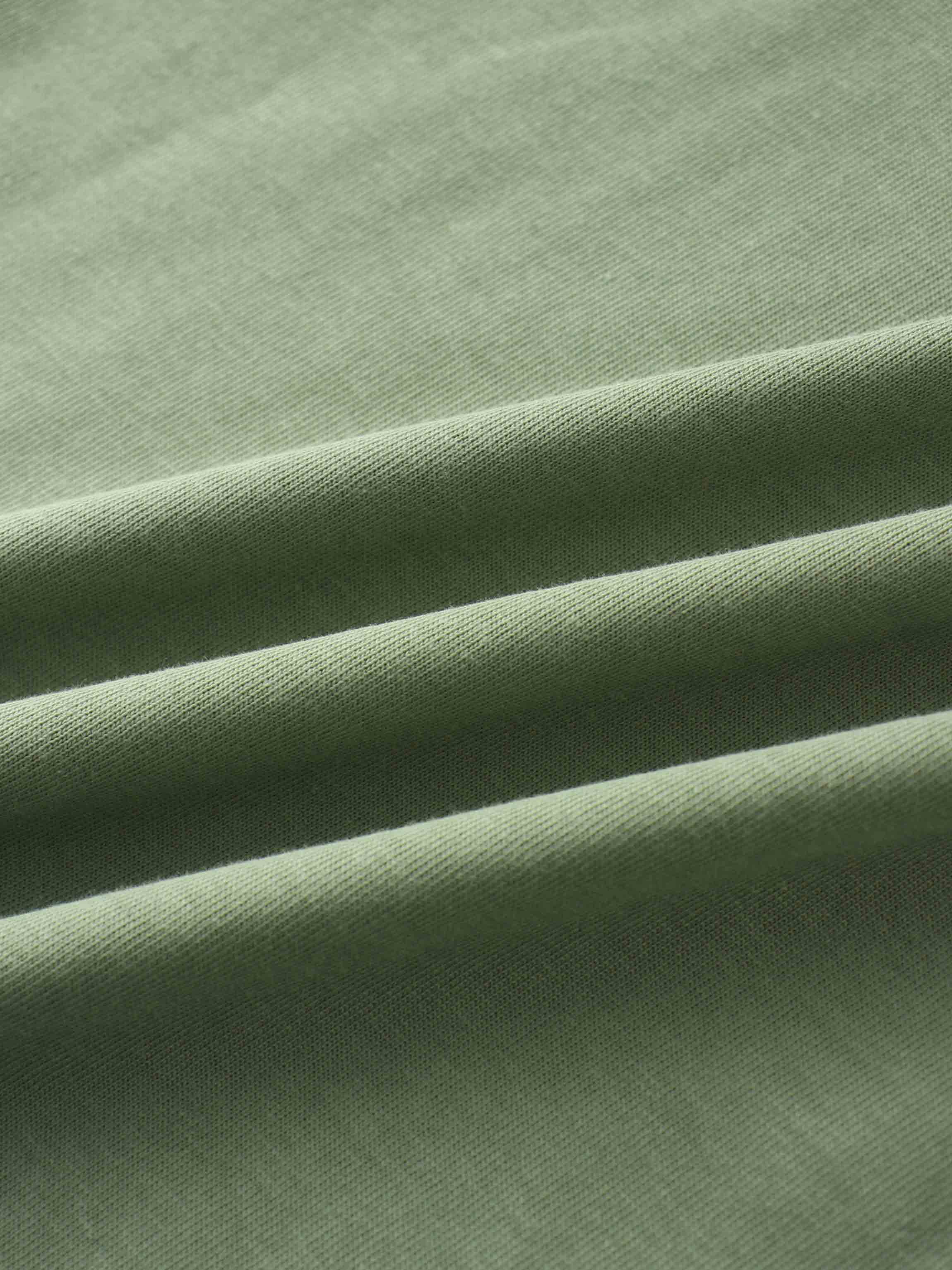 Oversized Boxy 3Q Sleeve Tee-Sage