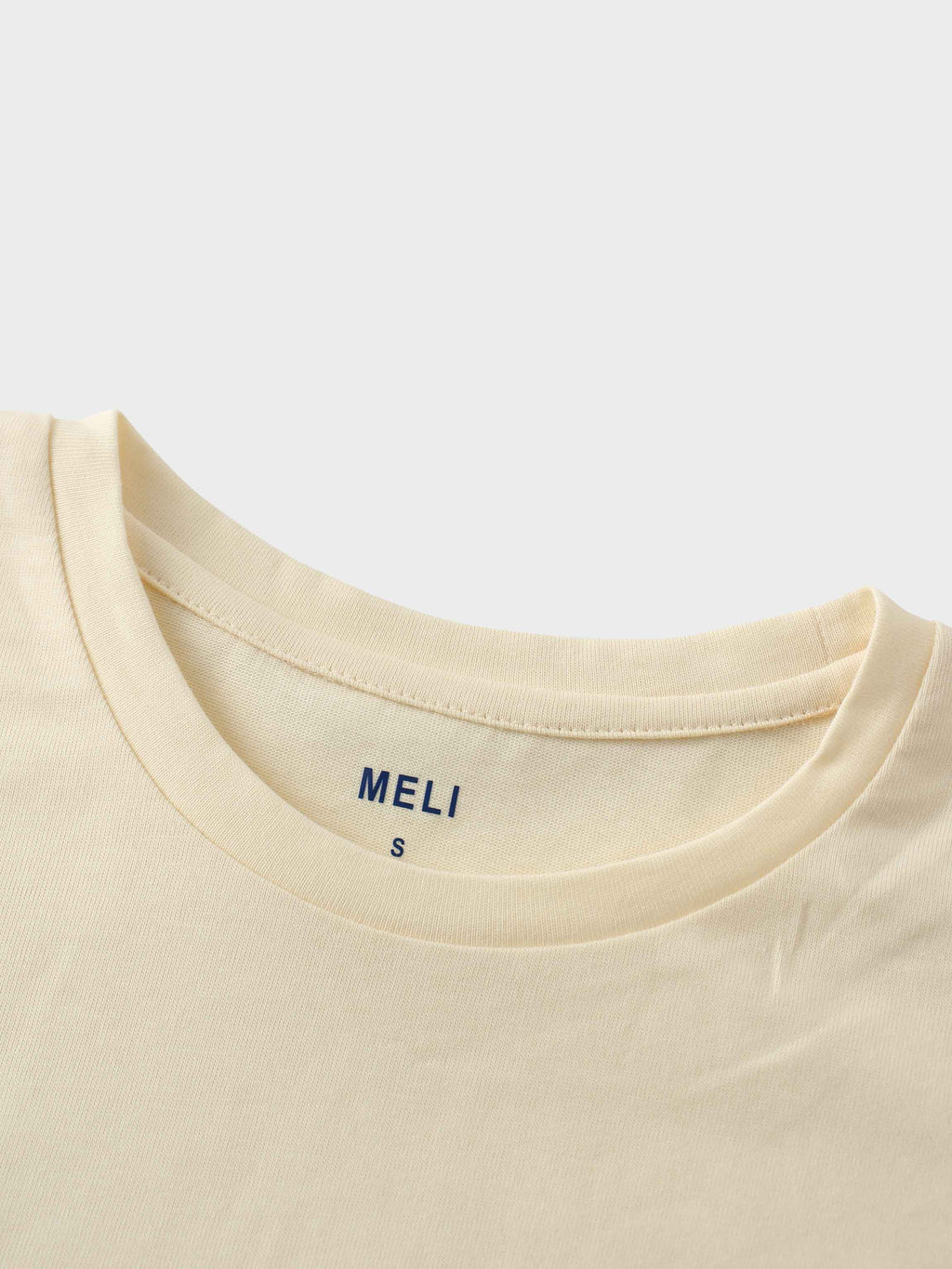 Oversized Boxy 3Q Sleeve Tee-Cream