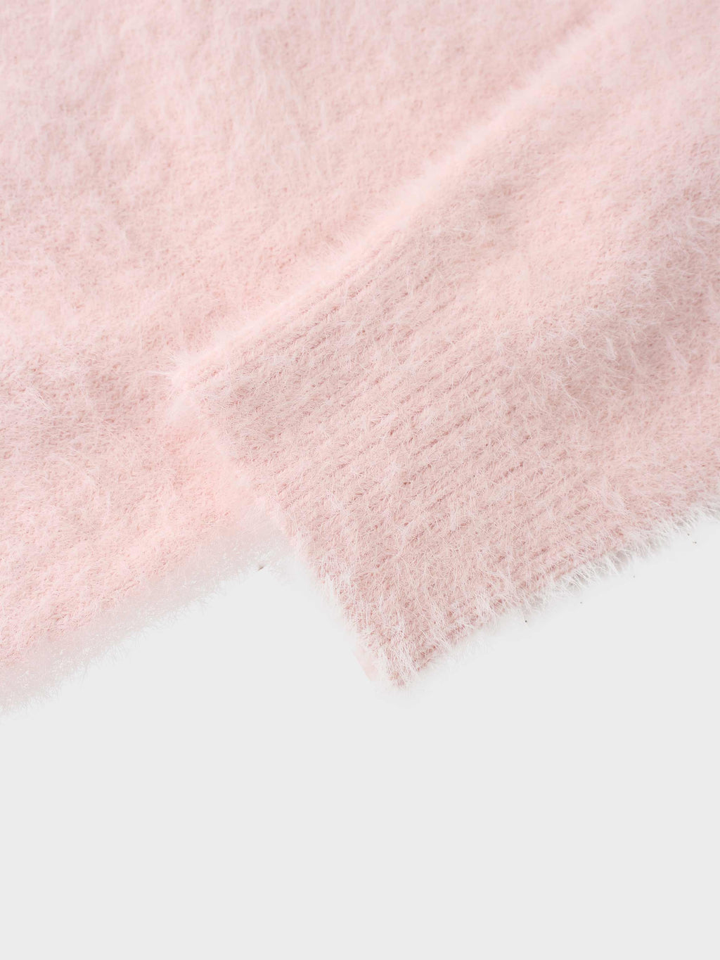 Mohair Crew Neck Sweater-Pink