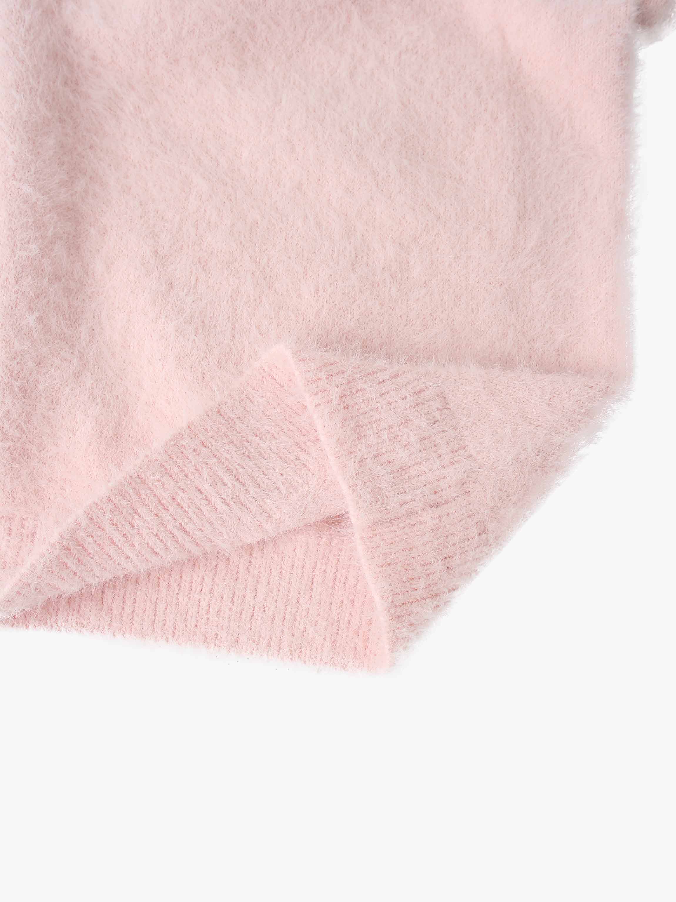 Mohair Crew Neck Sweater-Pink