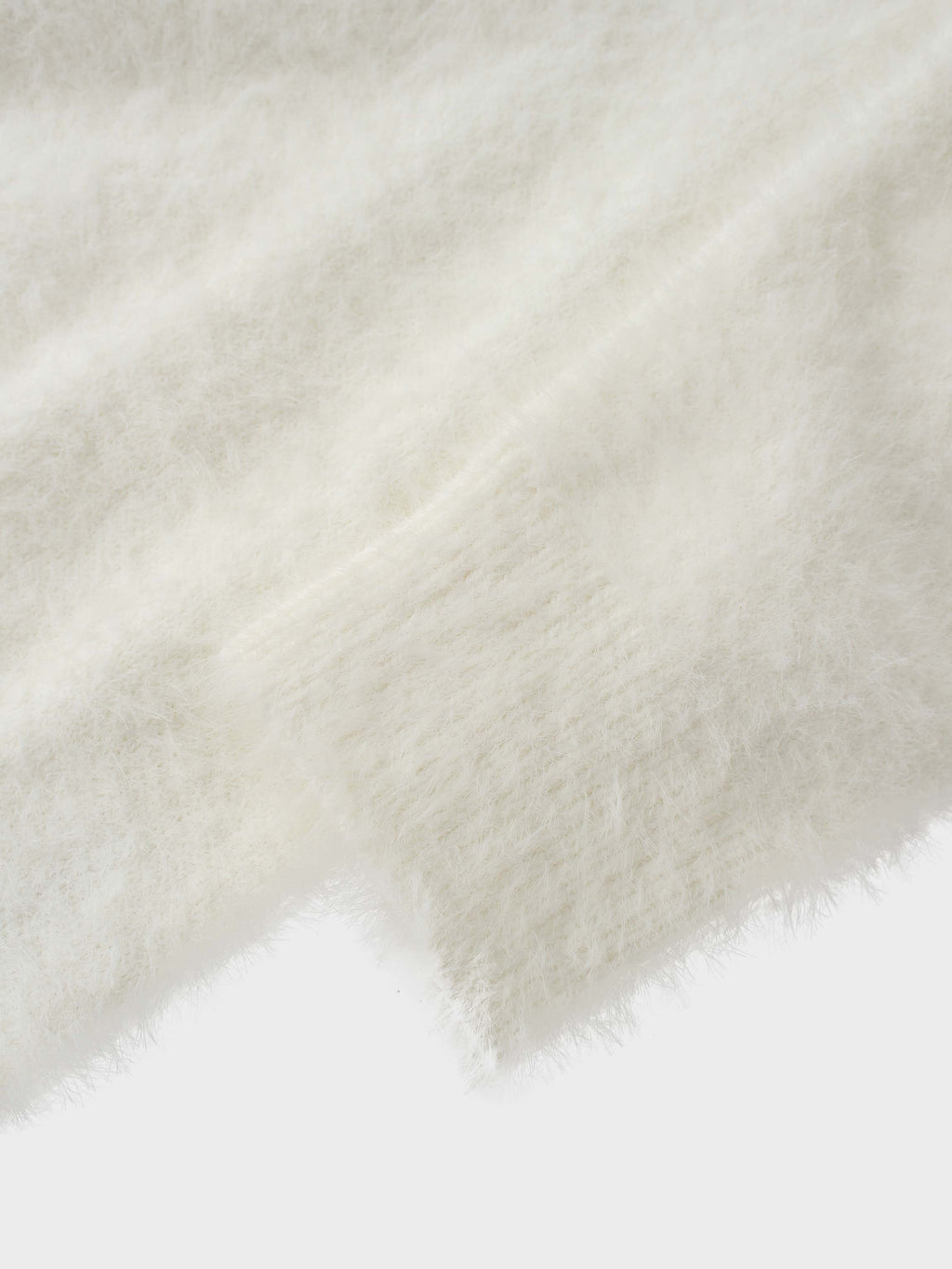 Mohair Crew Neck Sweater-Cream