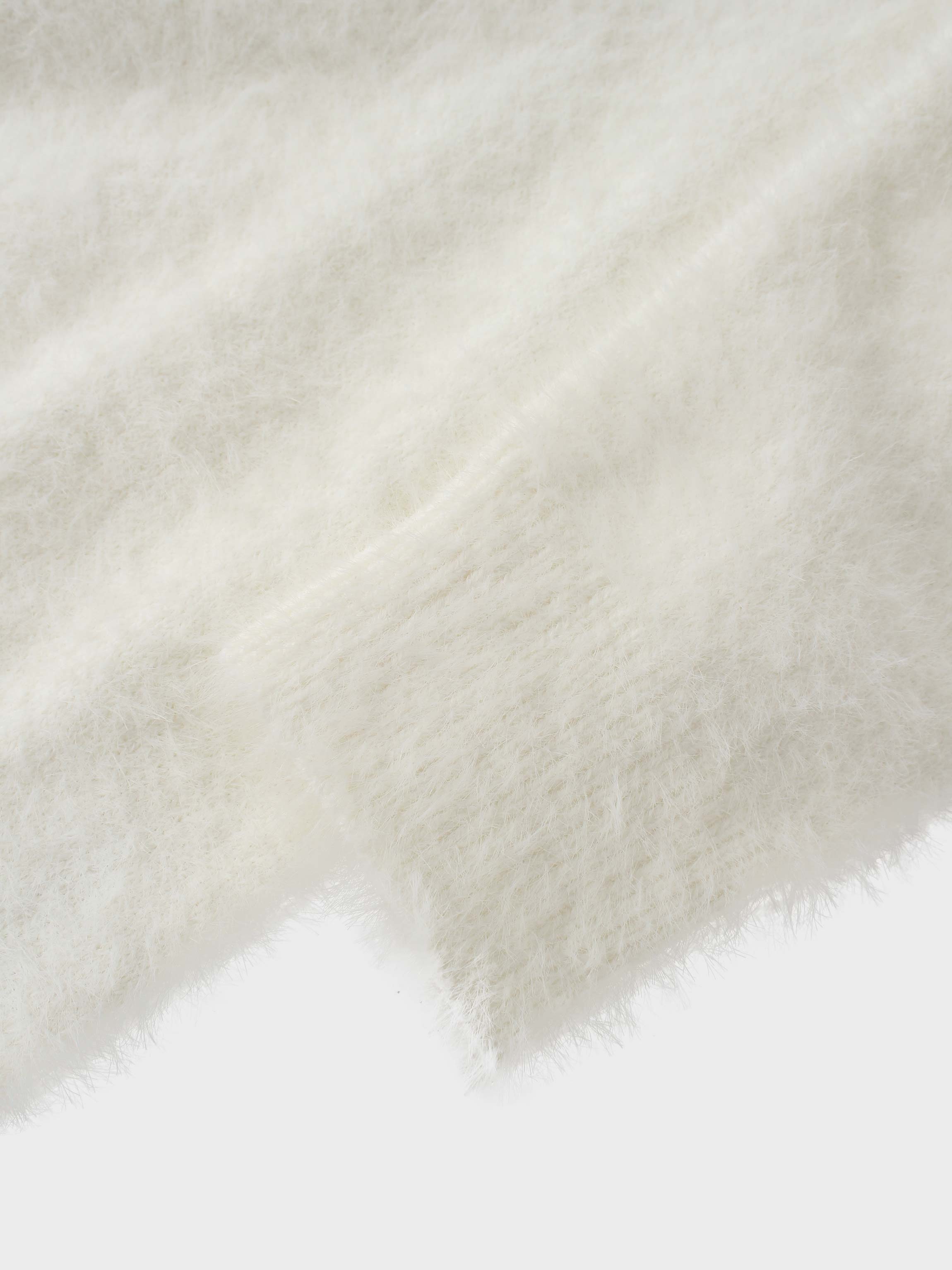 Mohair Crew Neck Sweater-Cream