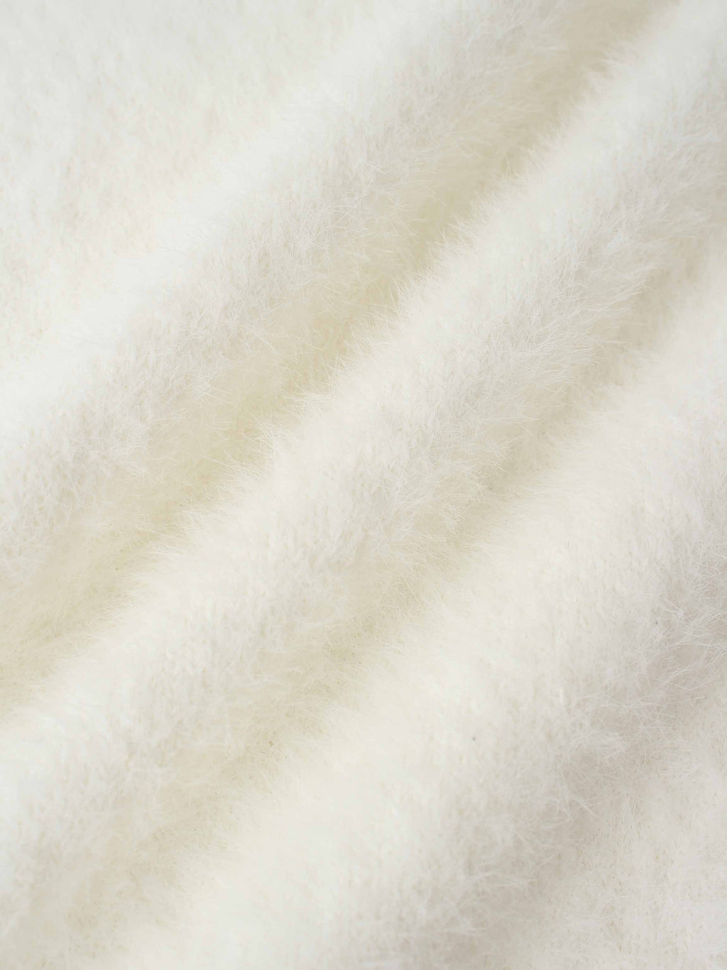 Mohair Crew Neck Sweater-Cream