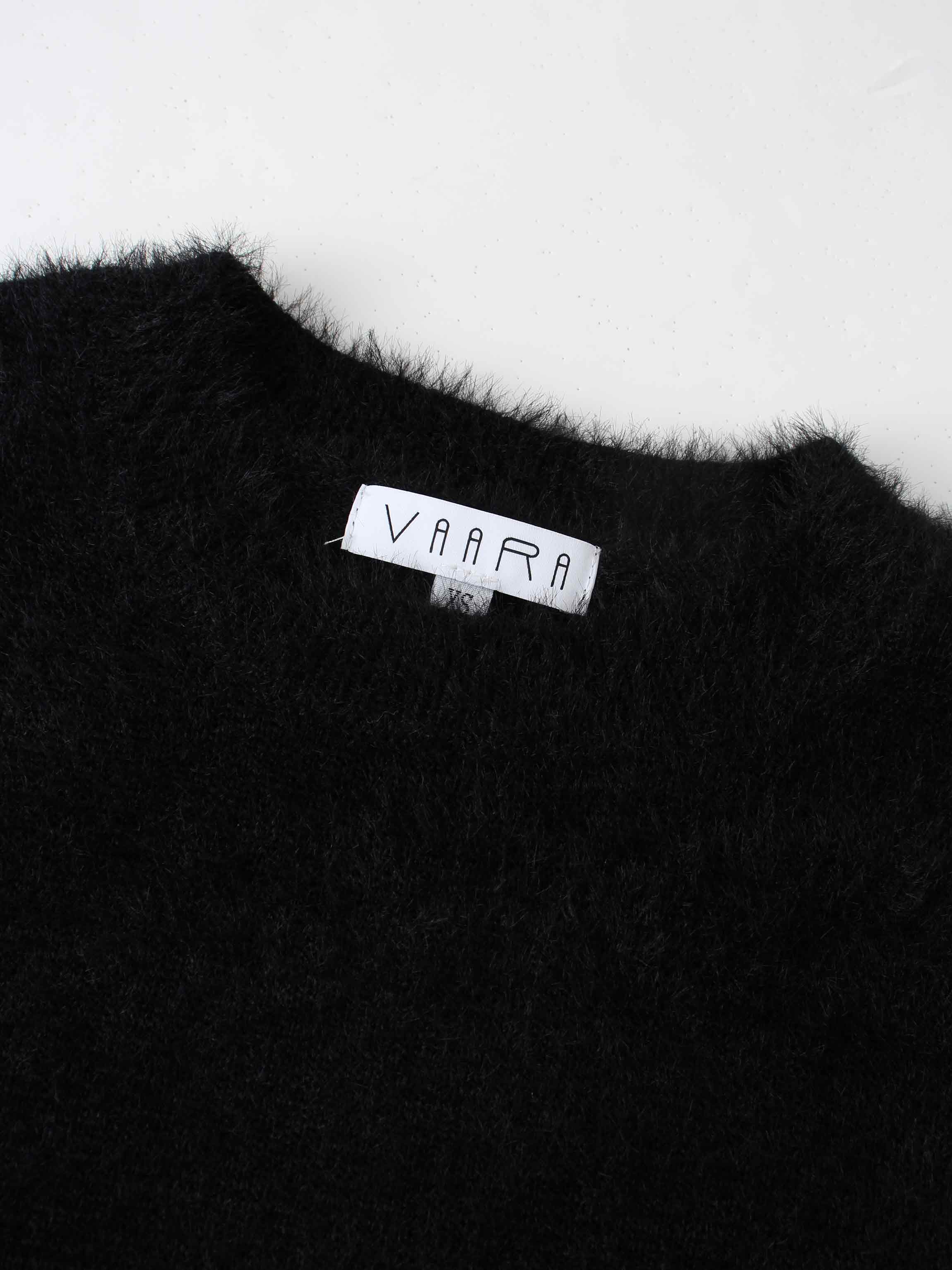 Mohair Crew Neck Sweater-Black