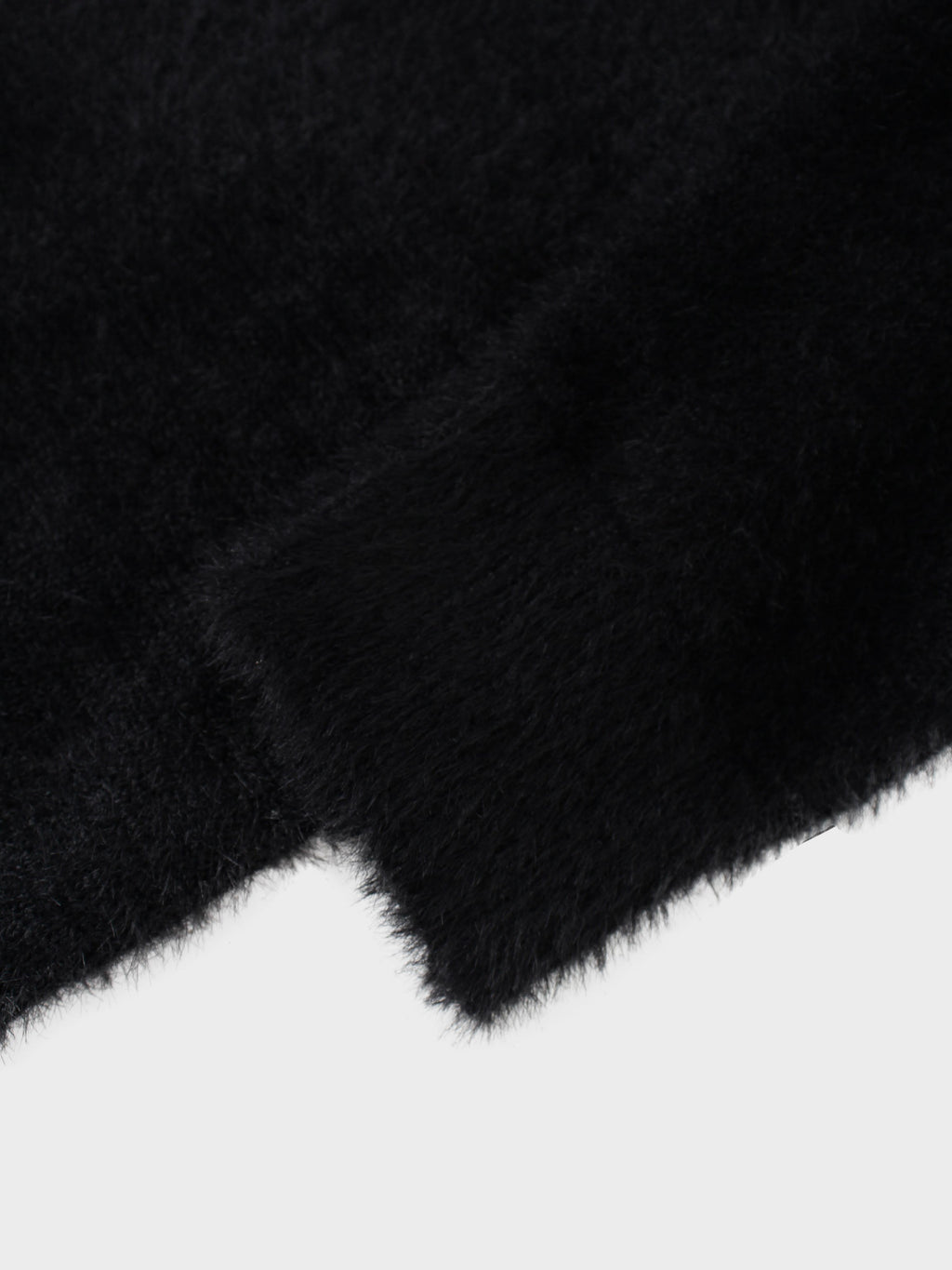 Mohair Crew Neck Sweater-Black