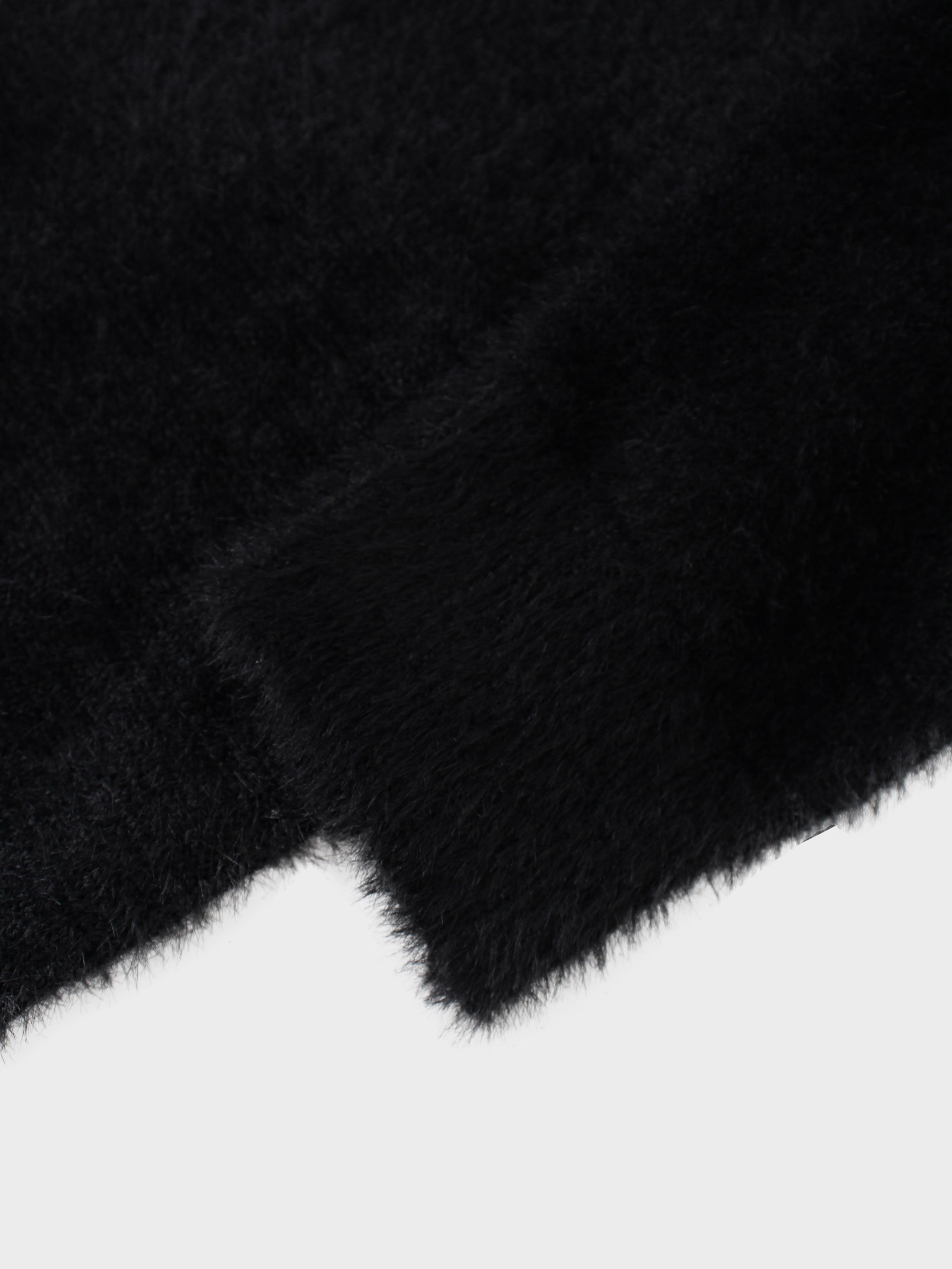 Mohair Crew Neck Sweater-Black