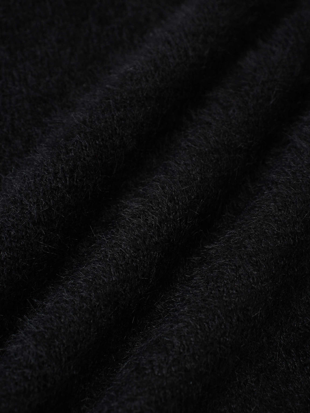 Mohair Crew Neck Sweater-Black